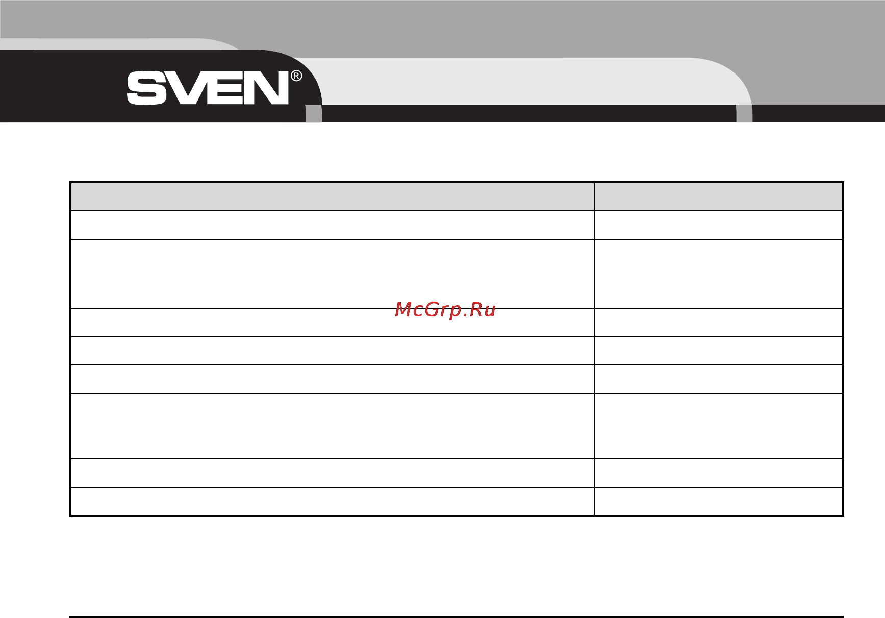 Sven SPS-610 [6/12] Технические характеристики