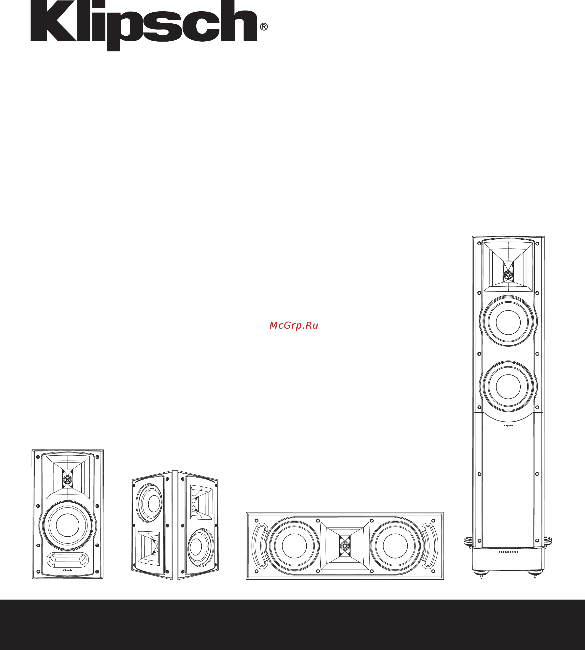 Klipsch RF-42 II Black Инструкция по эксплуатации онлайн
