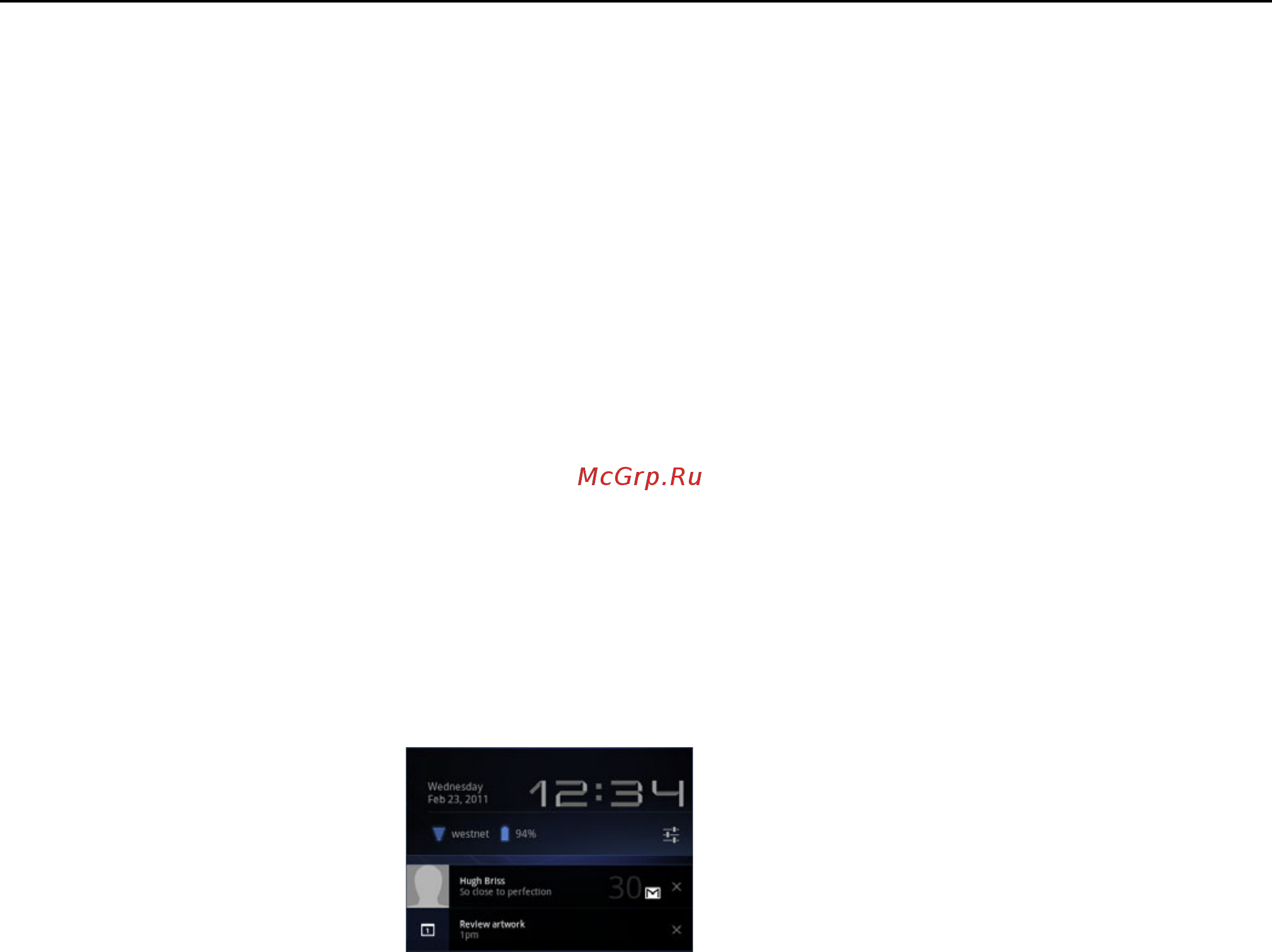 Google Android 3.0 [24/140] Open the notifications list