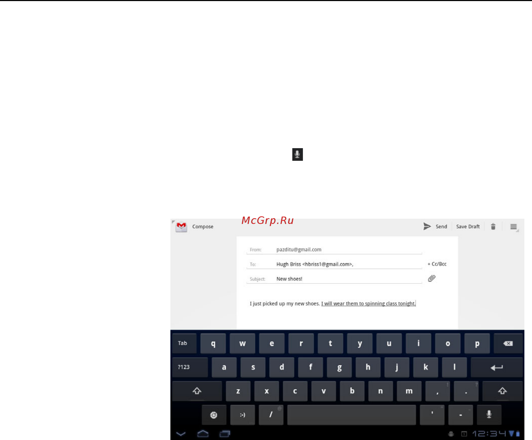 Google Android 3.0 [50/140] Entering text by speaking