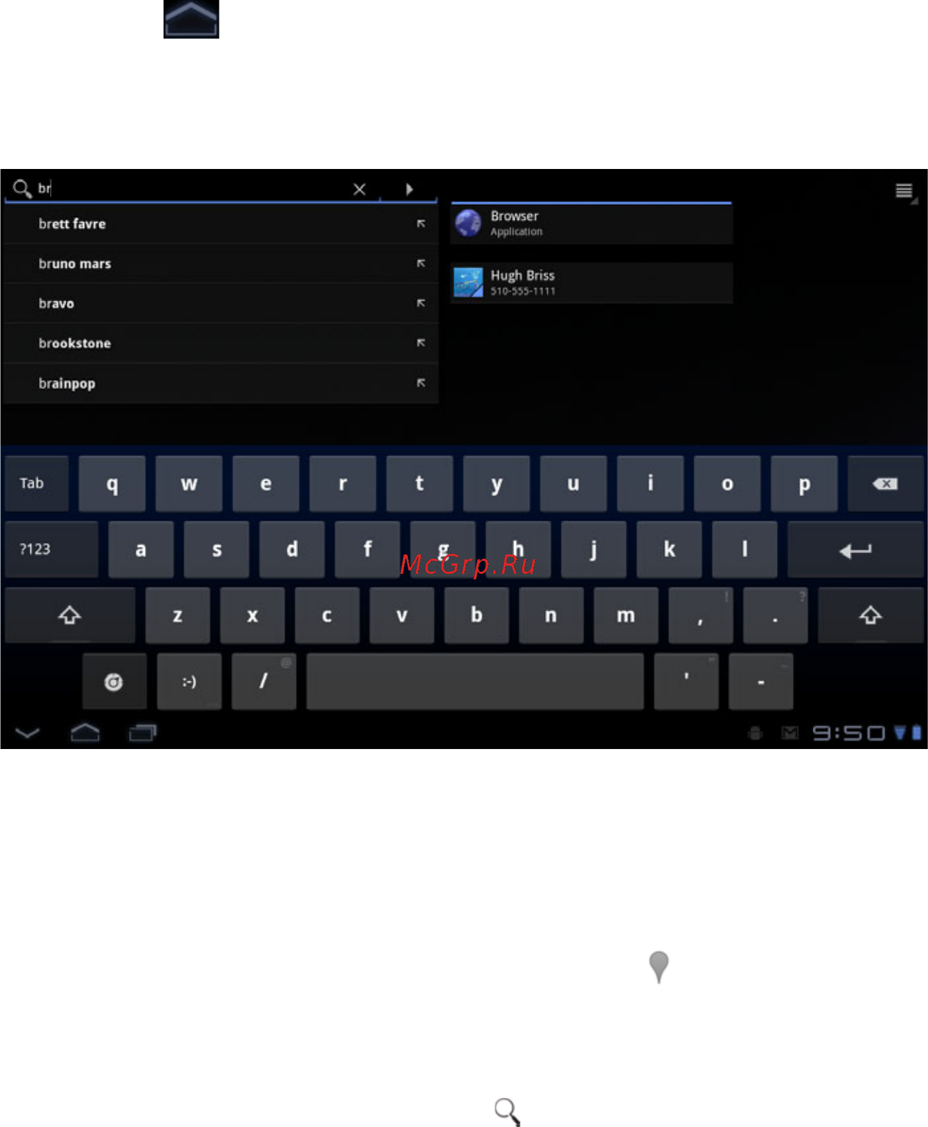 Google Android 3.0 [79/140] Search your tablet and the web by typing