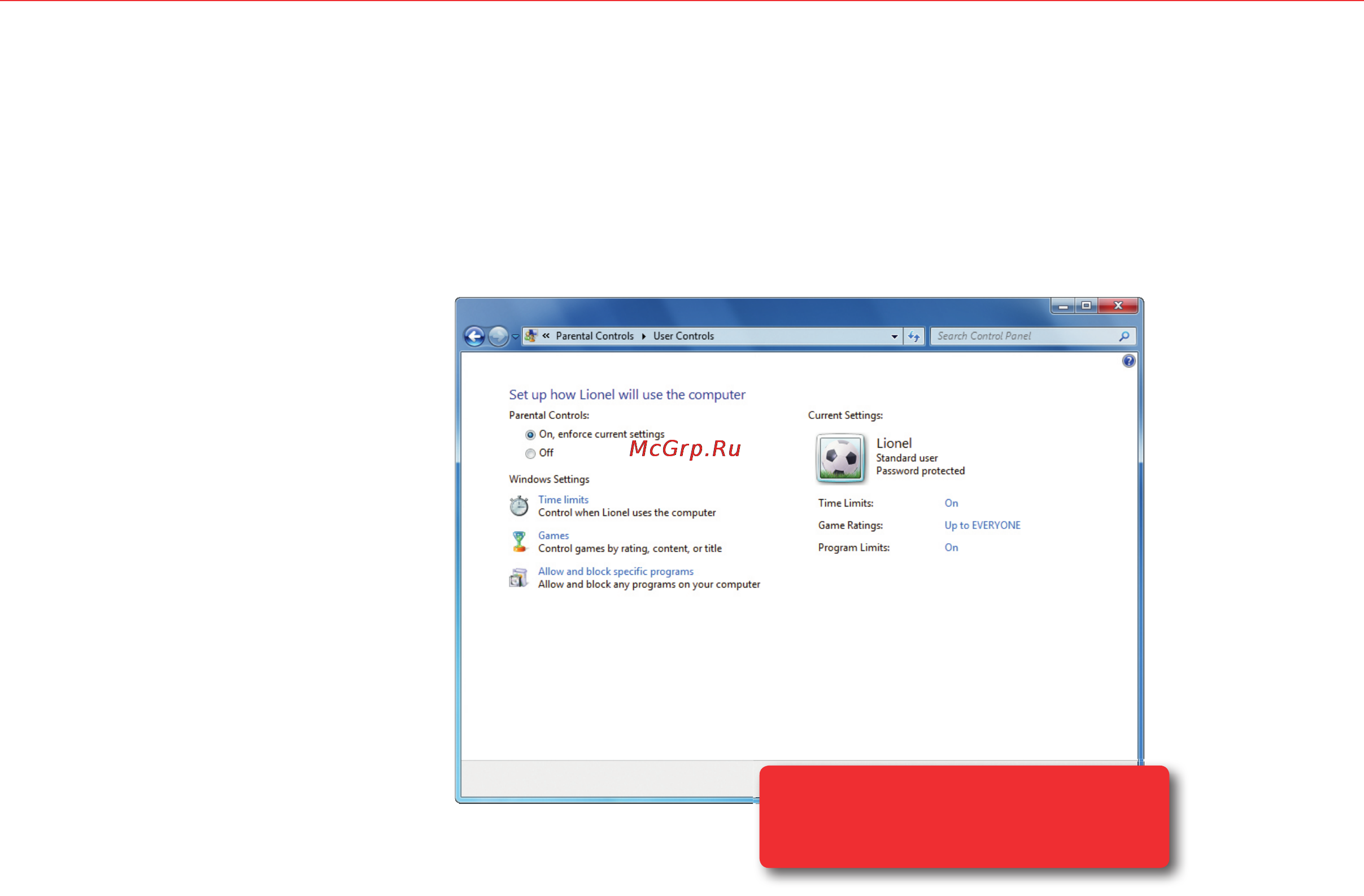 Microsoft Windows 7 [56/140] Родительский контроль