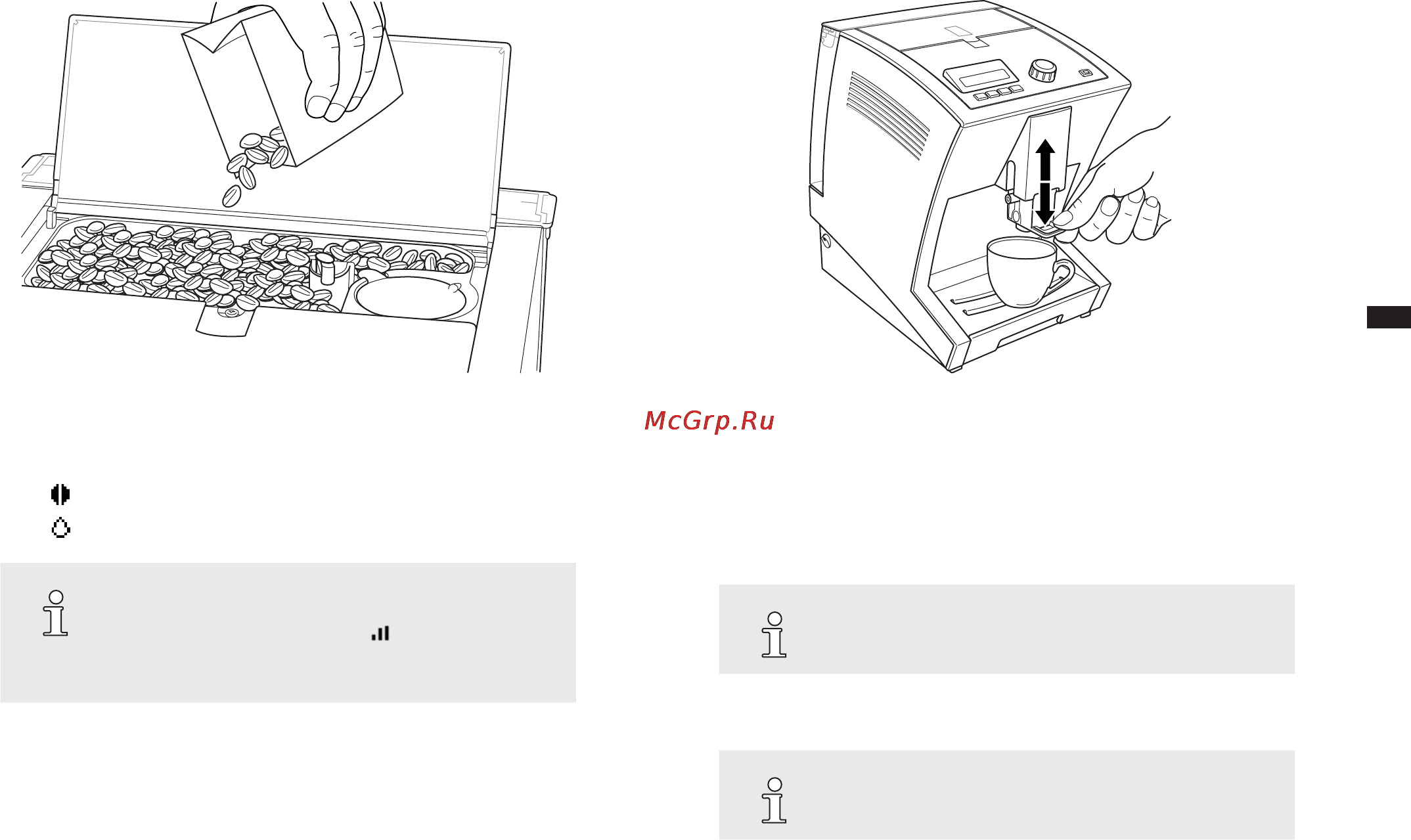 Severin KV 8005 [11/82] Preparing coffee milk specialties