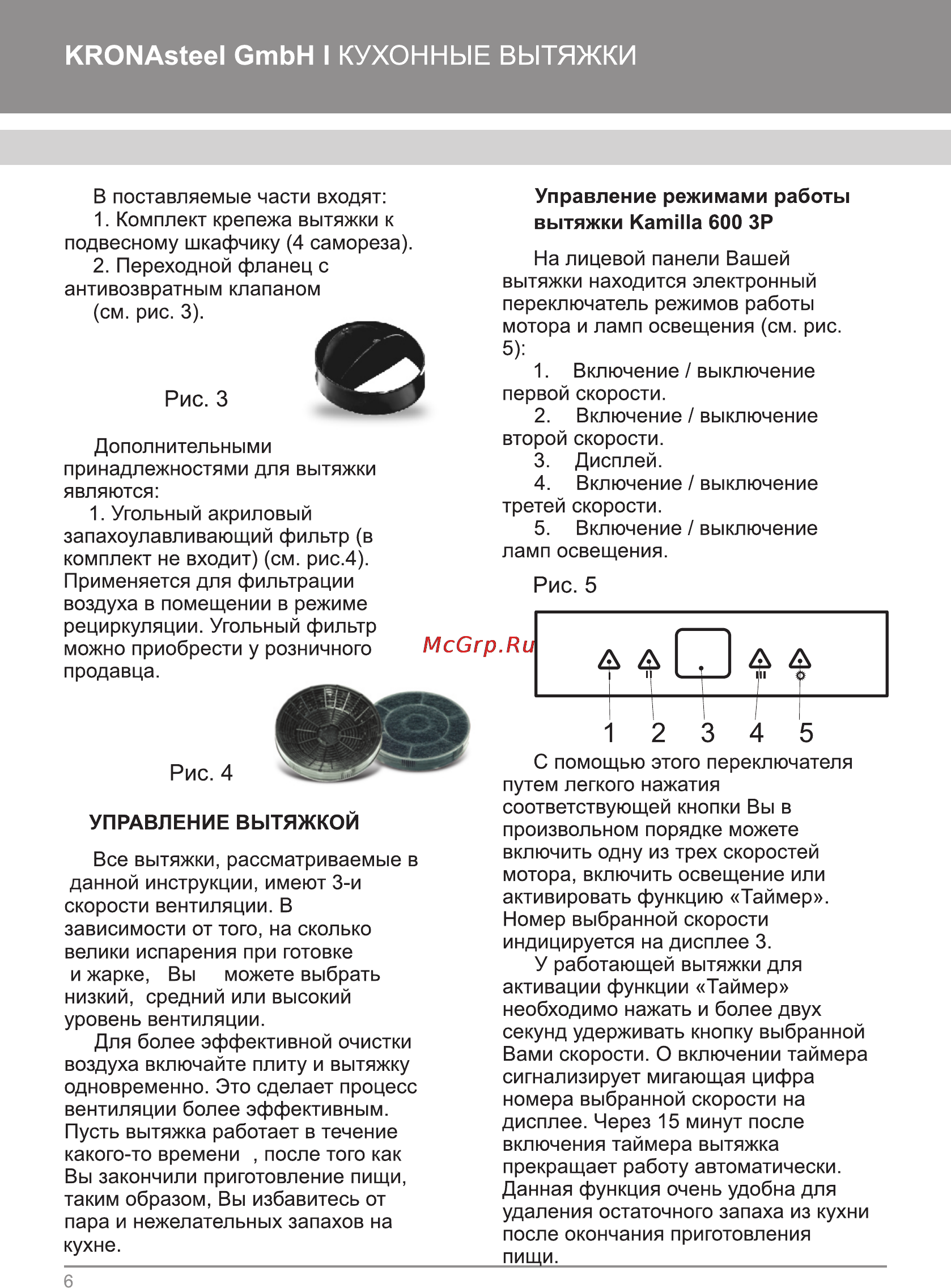 Krona тип К5 (2шт) art.971.1190.05 [7/14] Kronasteel gmbh i кухонные вытяжки