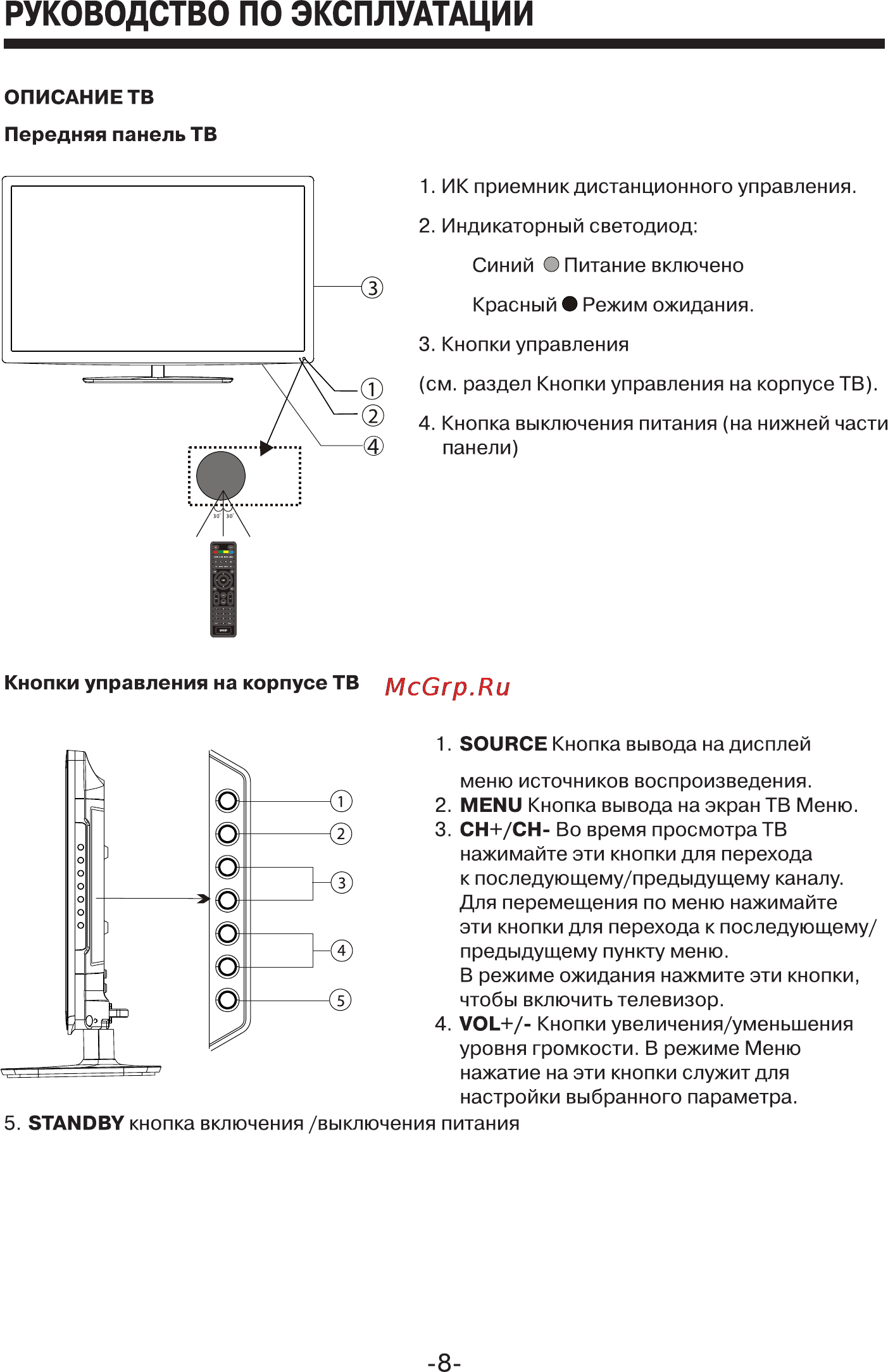 Mystery MTV-2422LW [8/24] Руководство по эксплуатации