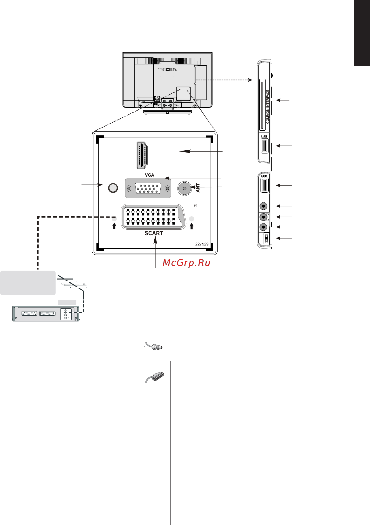 Toshiba 22L1353R [8/19] Подключение внешнего оборудования