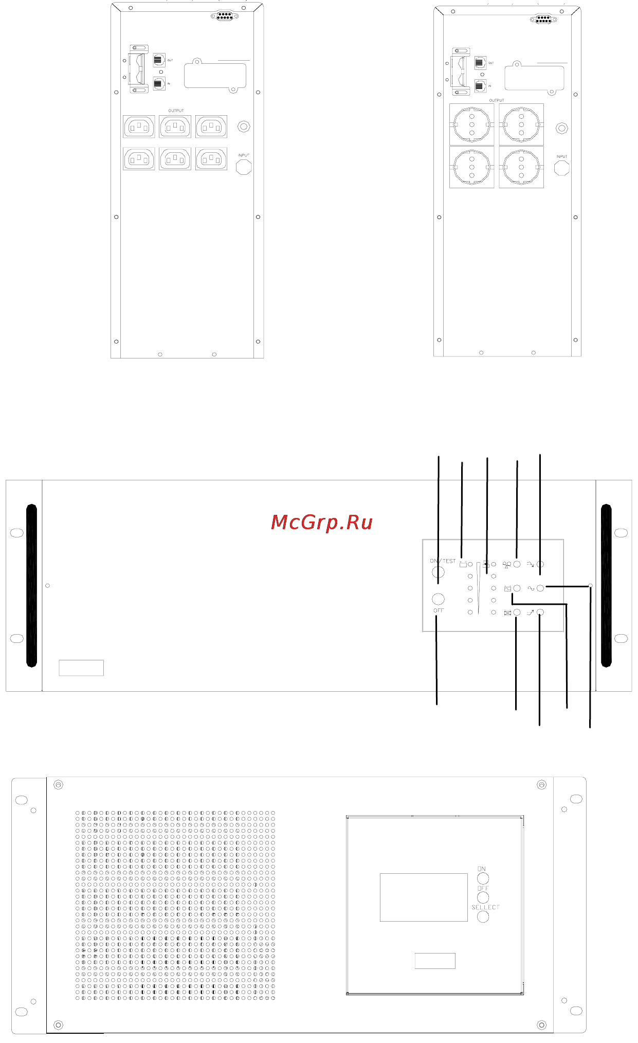 Powercom Smart King XL RM SXL-5100A-RM-LCD Инструкция по эксплуатации онлайн [9/23] 23123