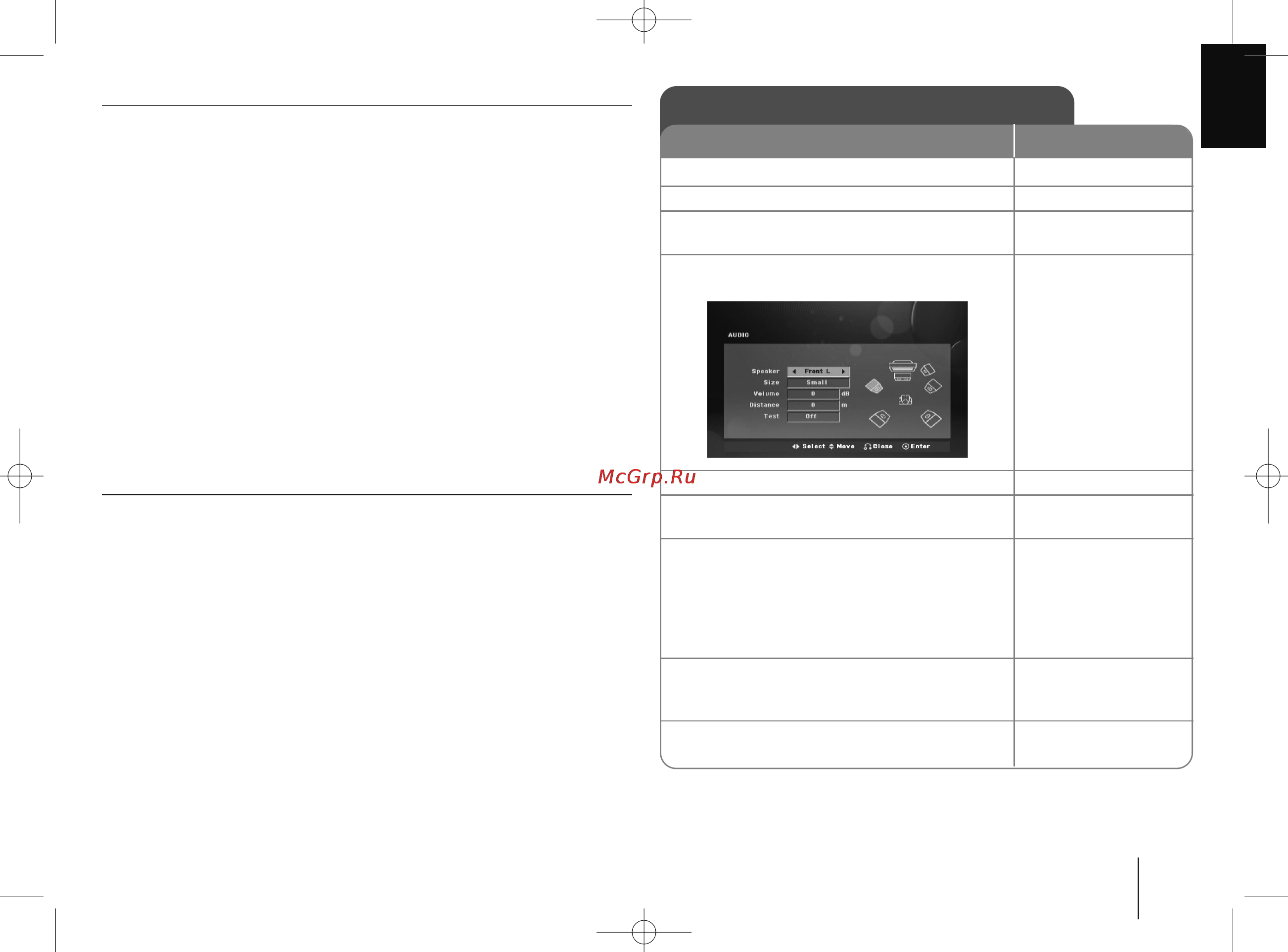 LG DKS-9500H [9/20] Установка звуковых колонок
