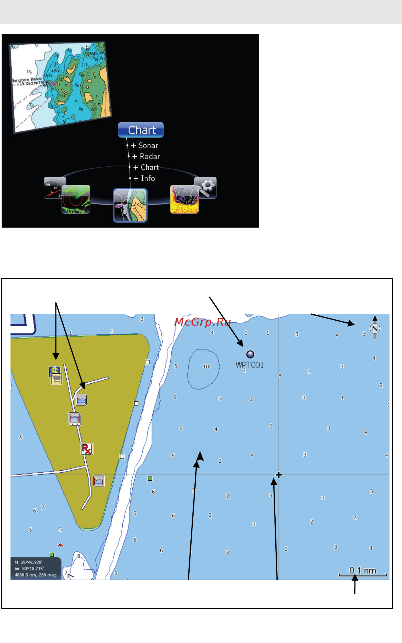 Lowrance HDS-7 [35/100] Работа с картой