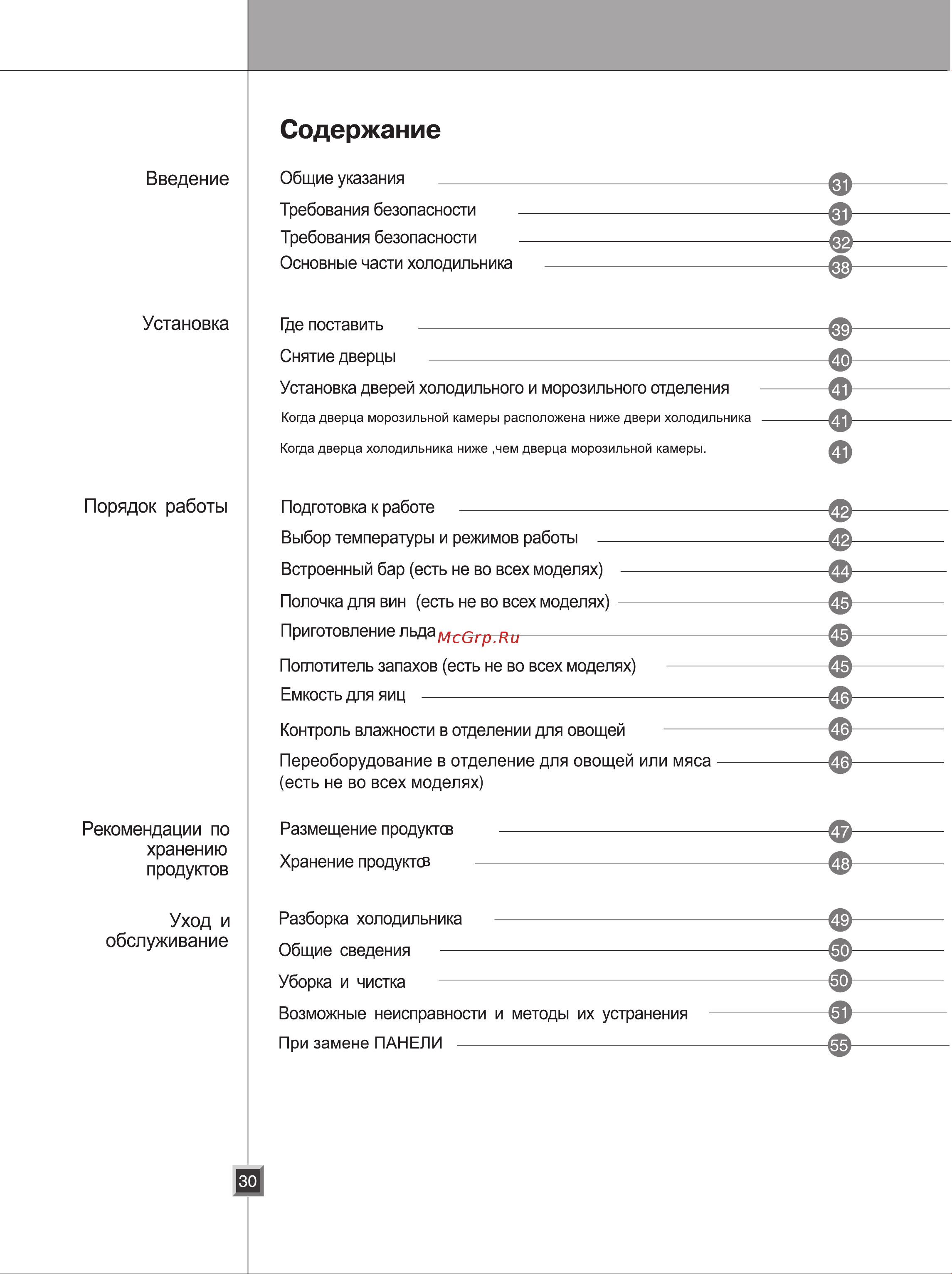 LG GR-B217MR [2/29] Содержание