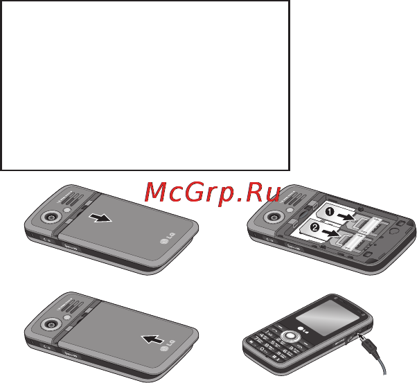LG GX200 DUOS Black [24/44] Встановлення sim карти та зарядження акумулятора