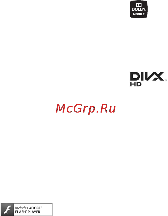 LG P970 Black [96/102] Авторские права и товарные знаки