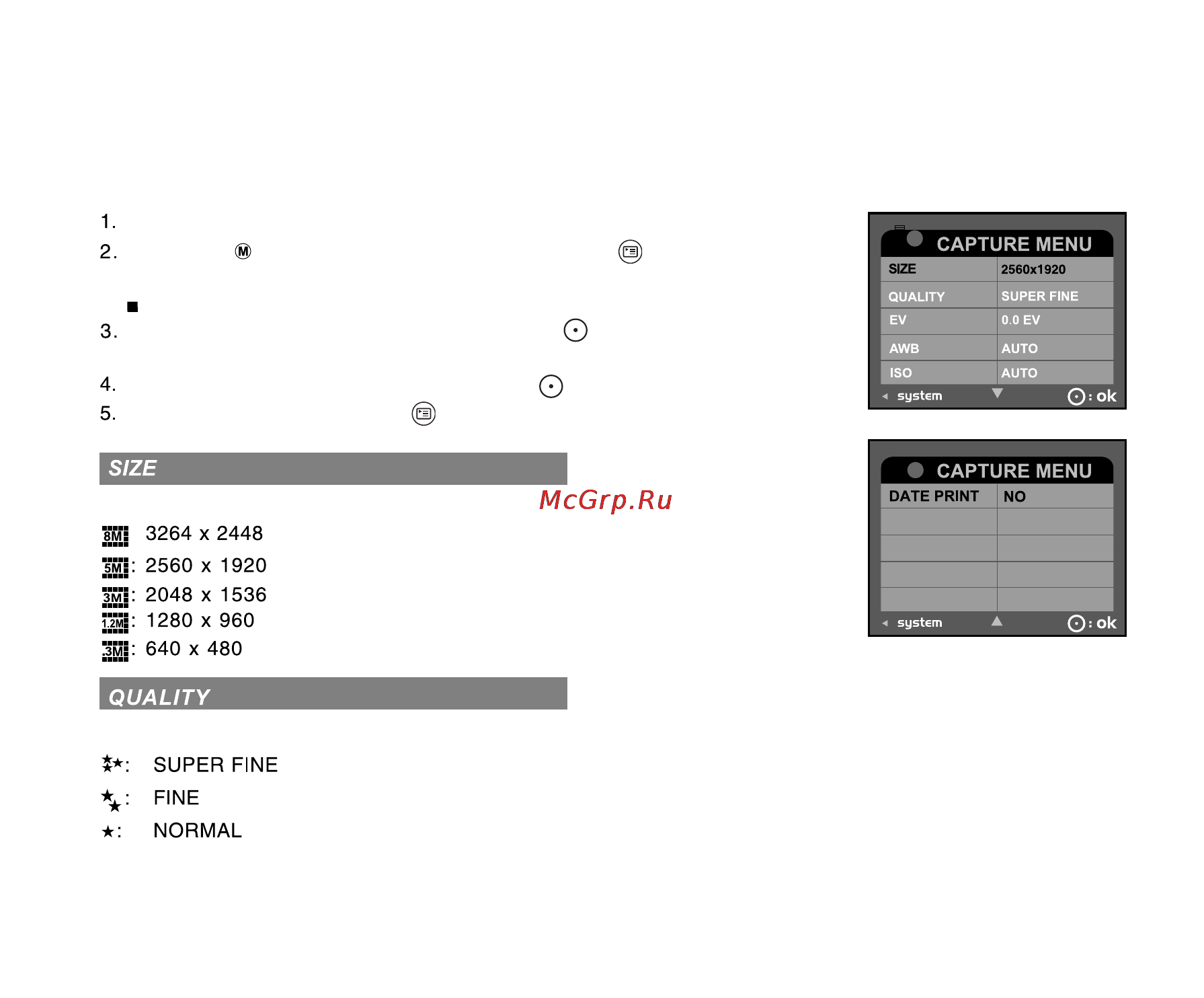 Ufo DV 5040 [40/57] Capture menu
