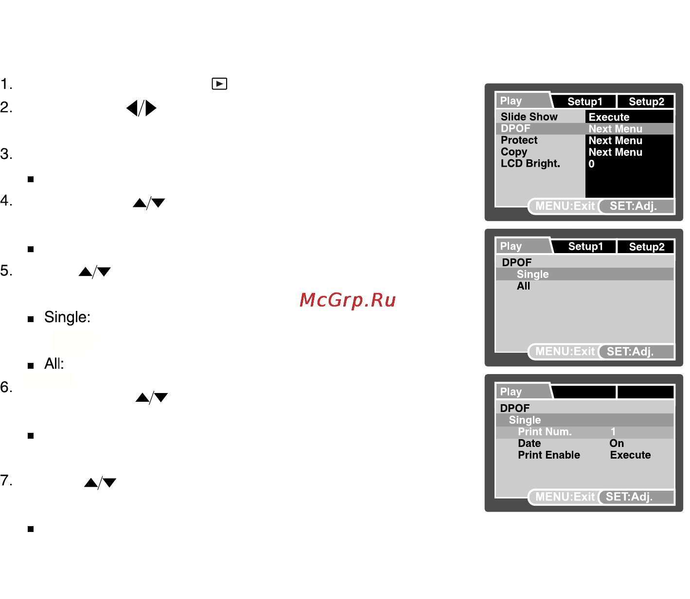 Ufo DS 8650 [57/83] Dpof settings