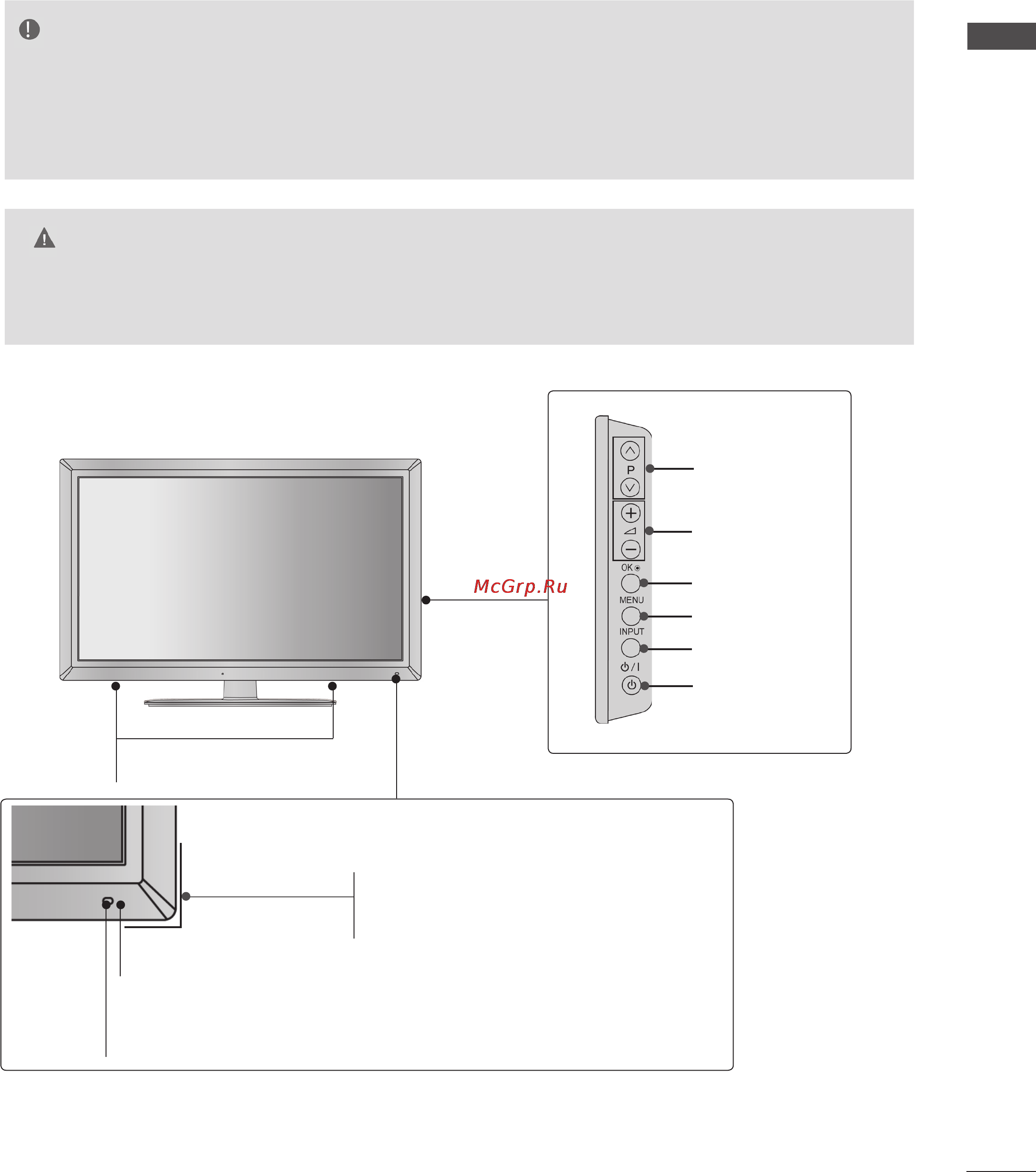 LG 47 LE5300 [17/249] Элементы управления передней панели
