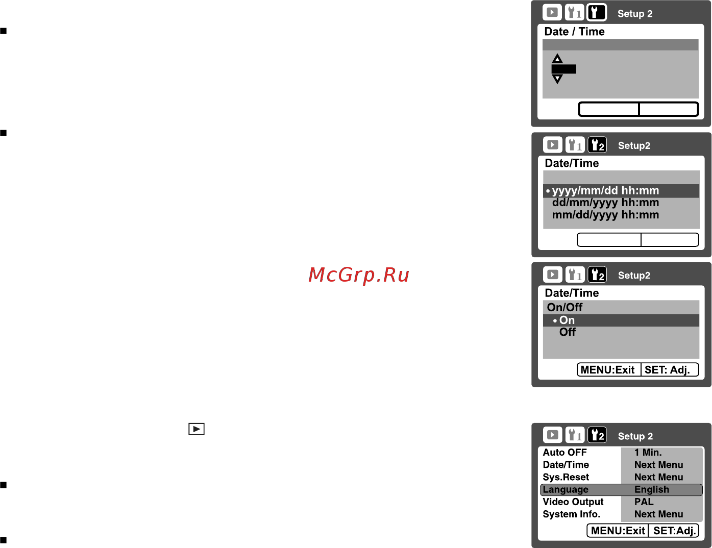 Ufo DS 1060 [25/85] Выбор языка на дисплее