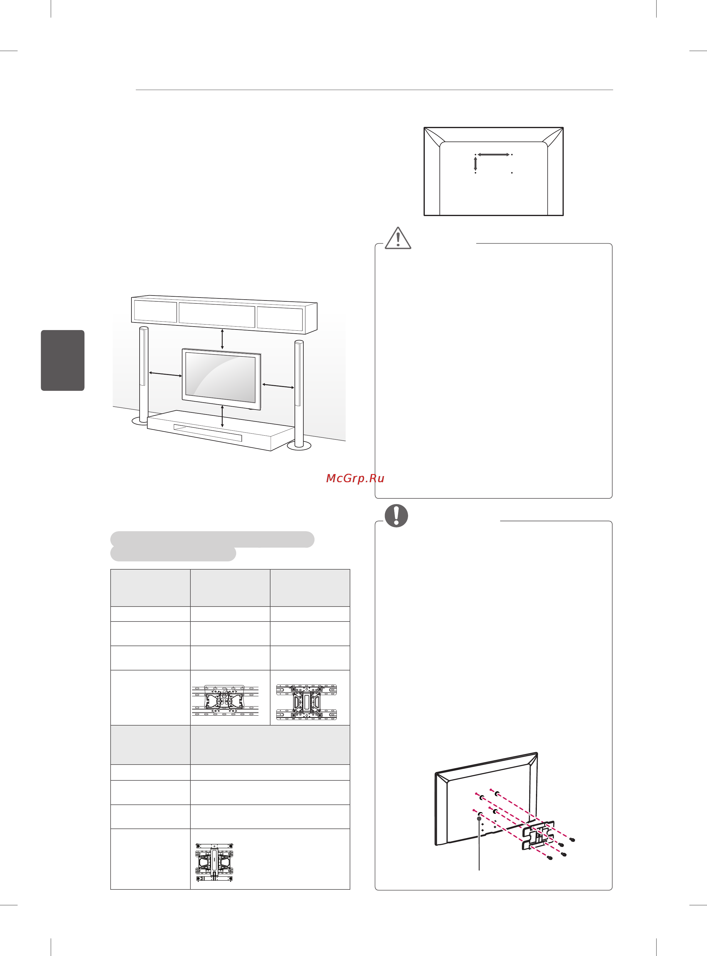 LG 42LA643V [120/134] Кріплення до стіни
