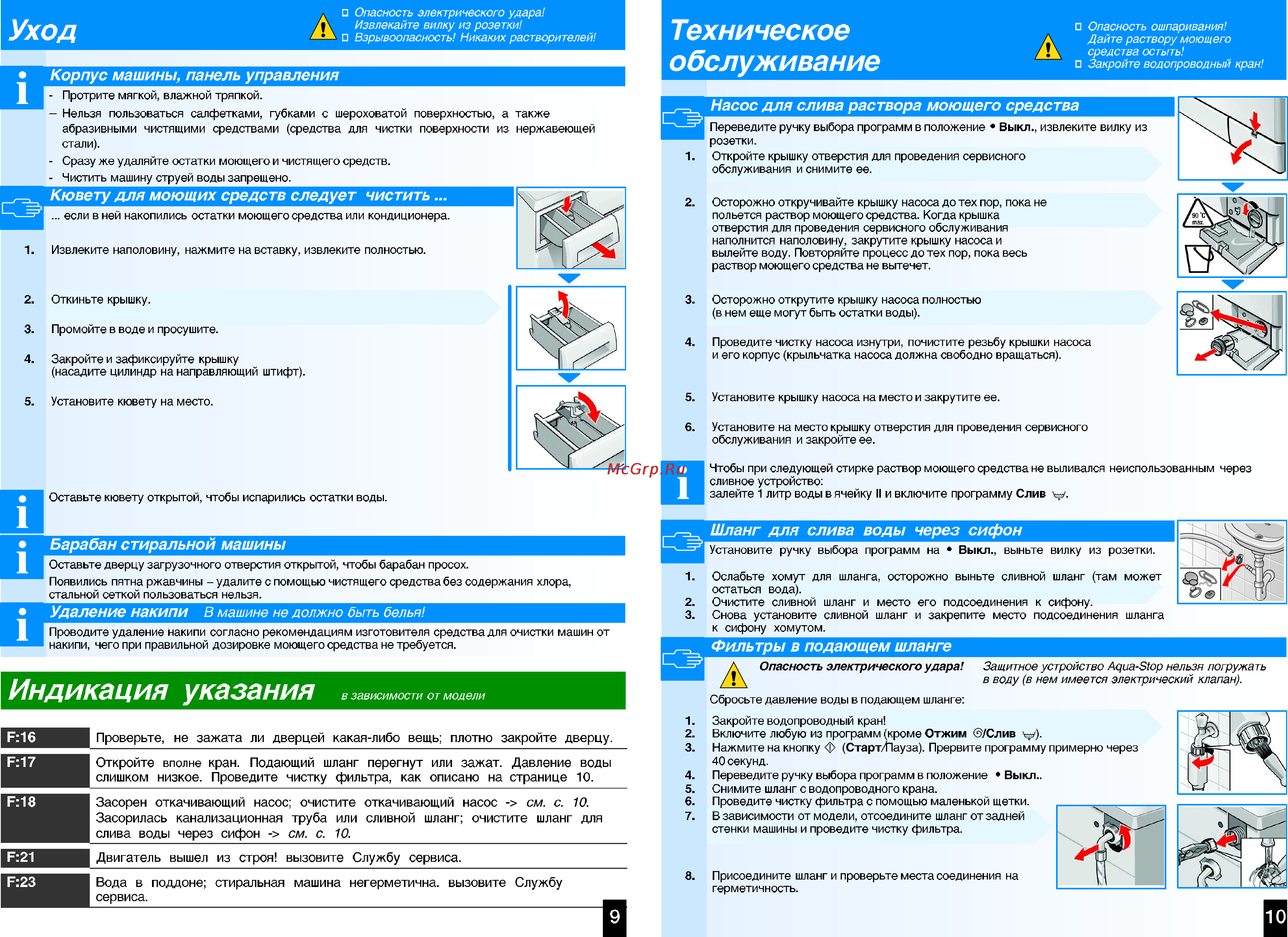Bosch WAE 20370 CE [7/8] Индикация указания