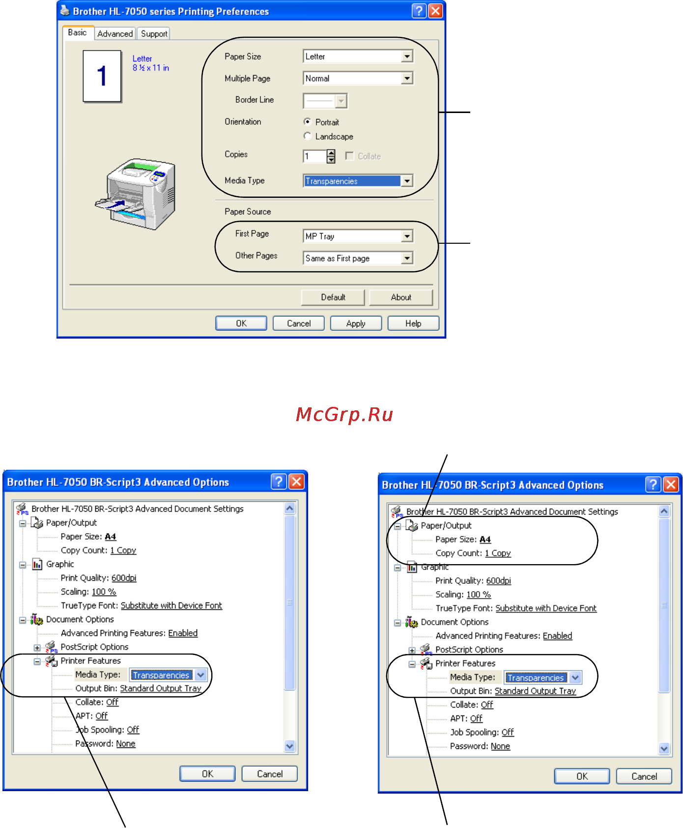 Brother HL-7050 [58/253] Select the following setting in the printer driver