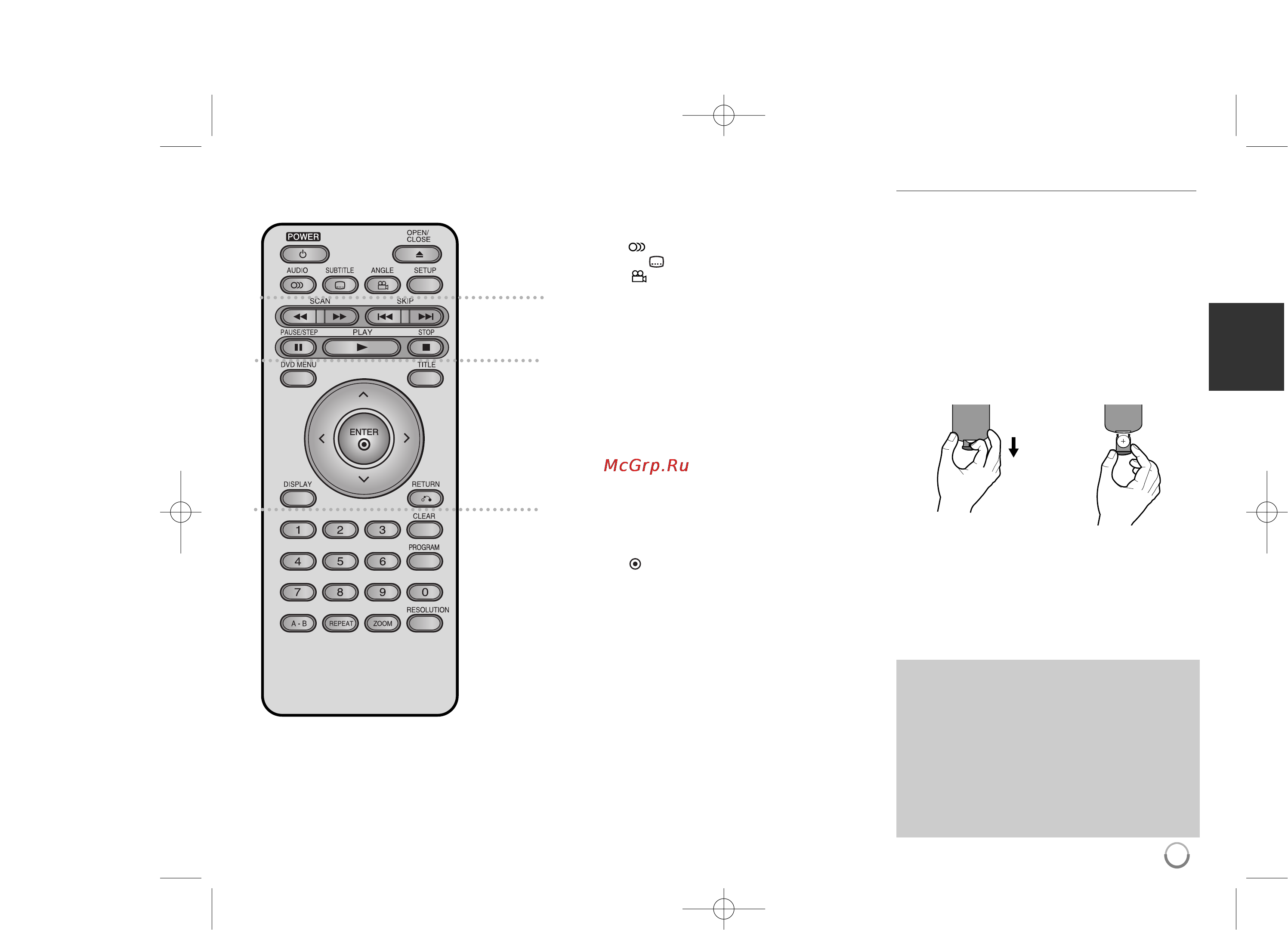 LG TS-200 [7/16] Пульт ду
