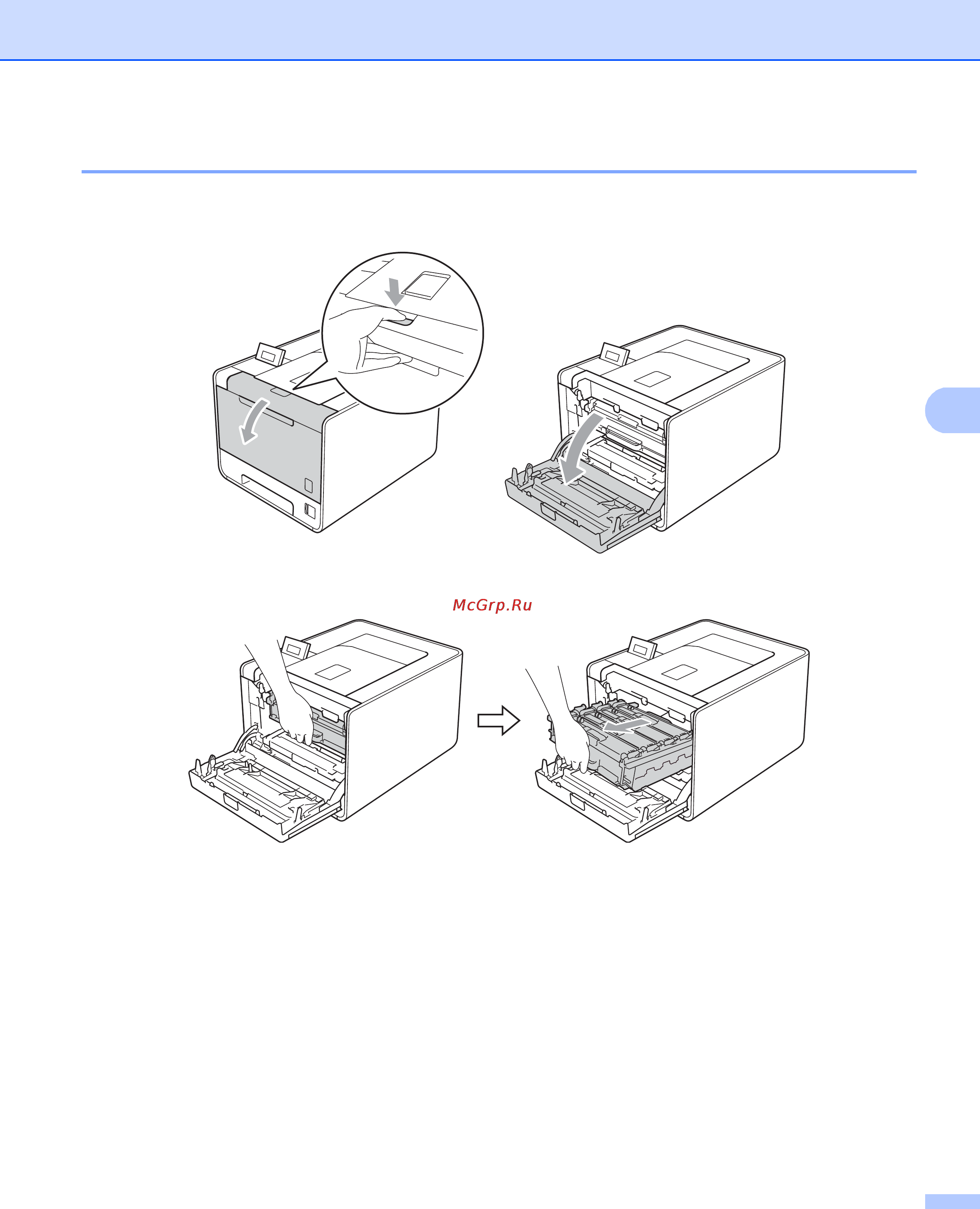 Brother HL-4570CDW [135/214] Очистка коронирующих проводов