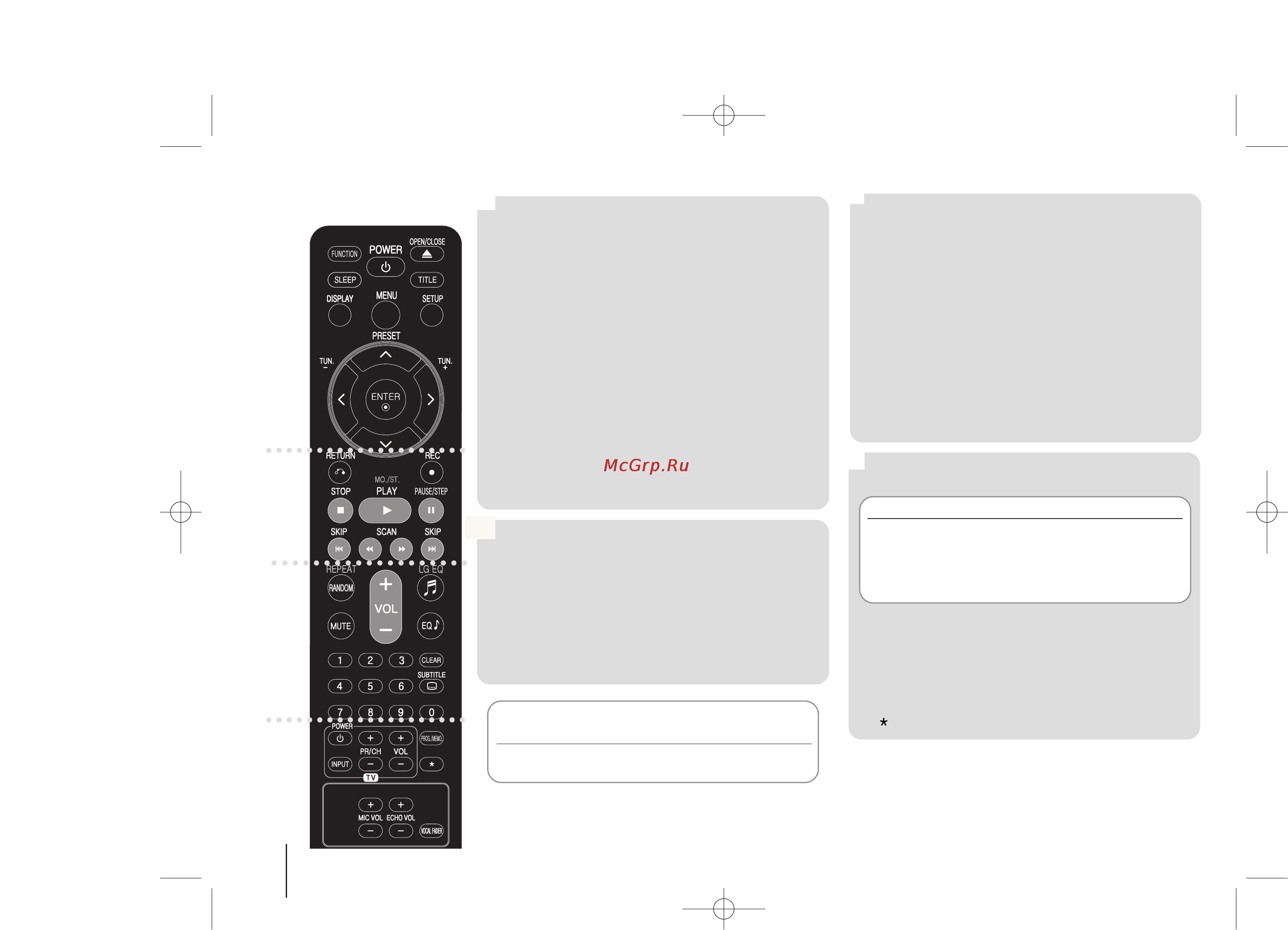 LG RBD-154 [6/20] Пульт дистанционного управления
