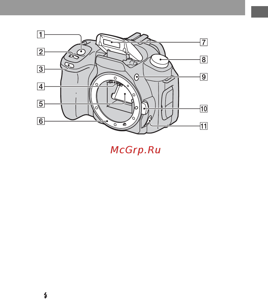 Sony DSLR-A350 [35/195] Идентификация частей и индикаторов на экране