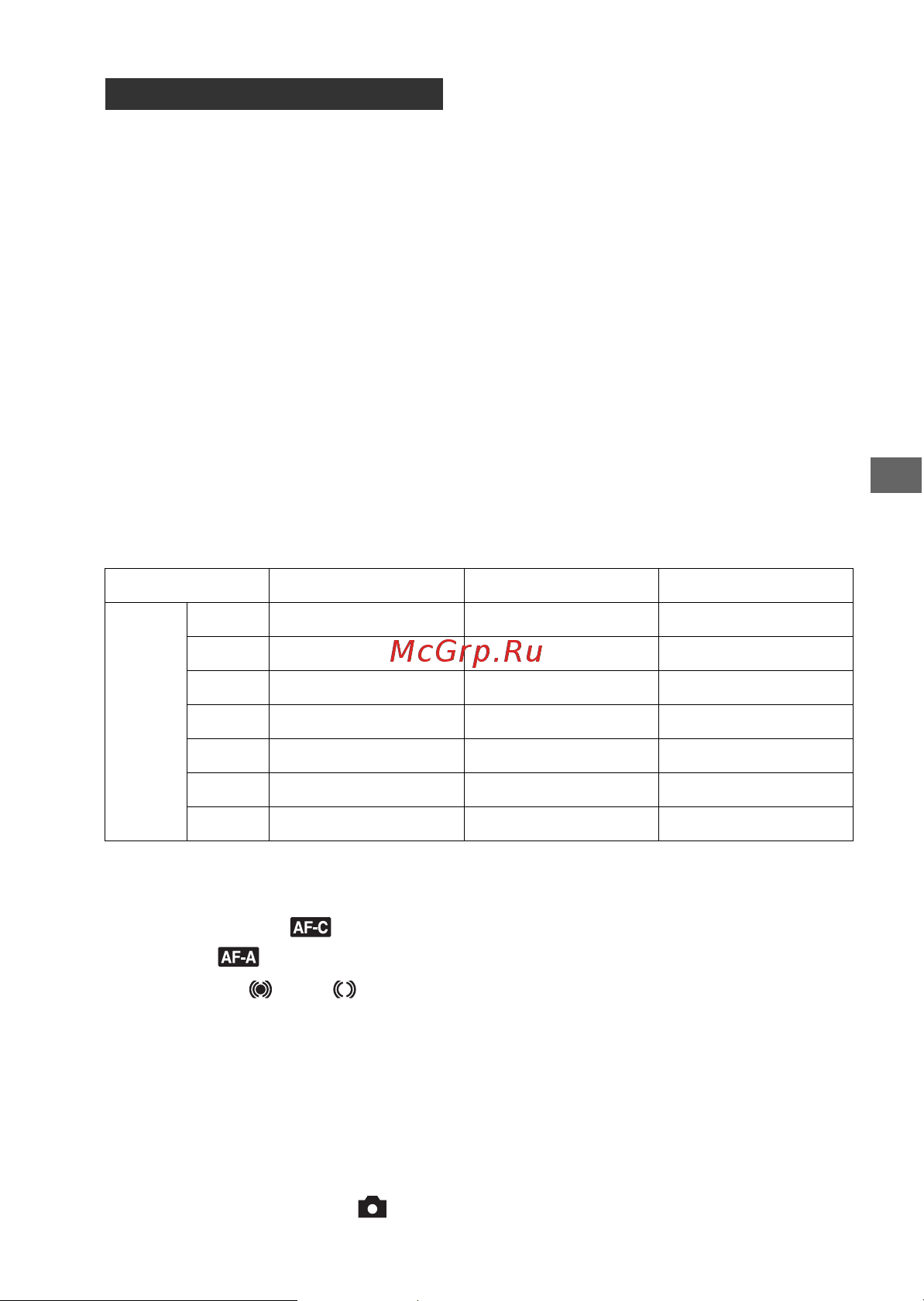 Sony DSLR-A200 [81/183] Кнопка menu t 2 t подсветка аф t выкл