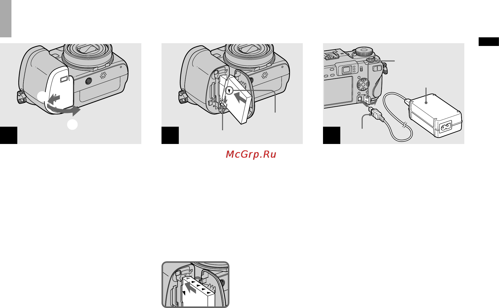 Sony DSC-V3 [13/186] Начальные операции