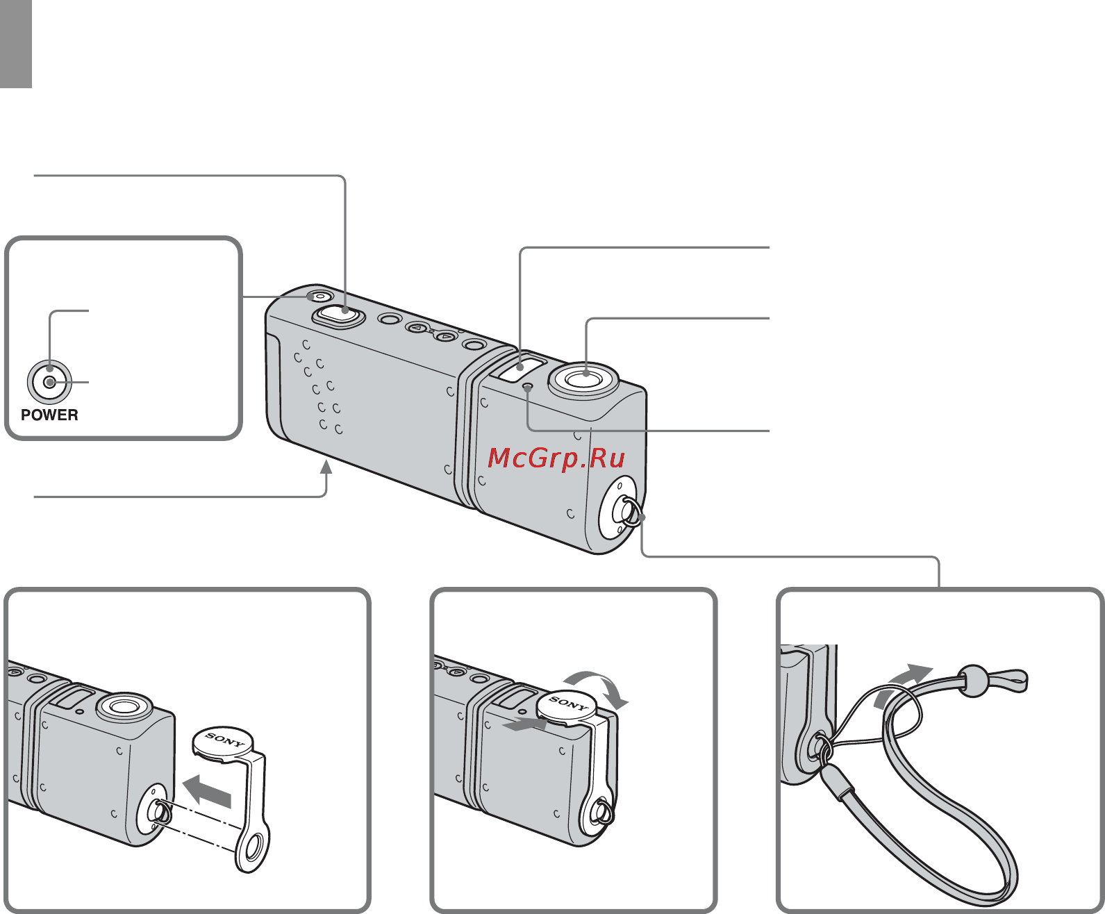 Sony Cyber-Shot DSC-U50 [8/180] Описание деталей фотоаппарата