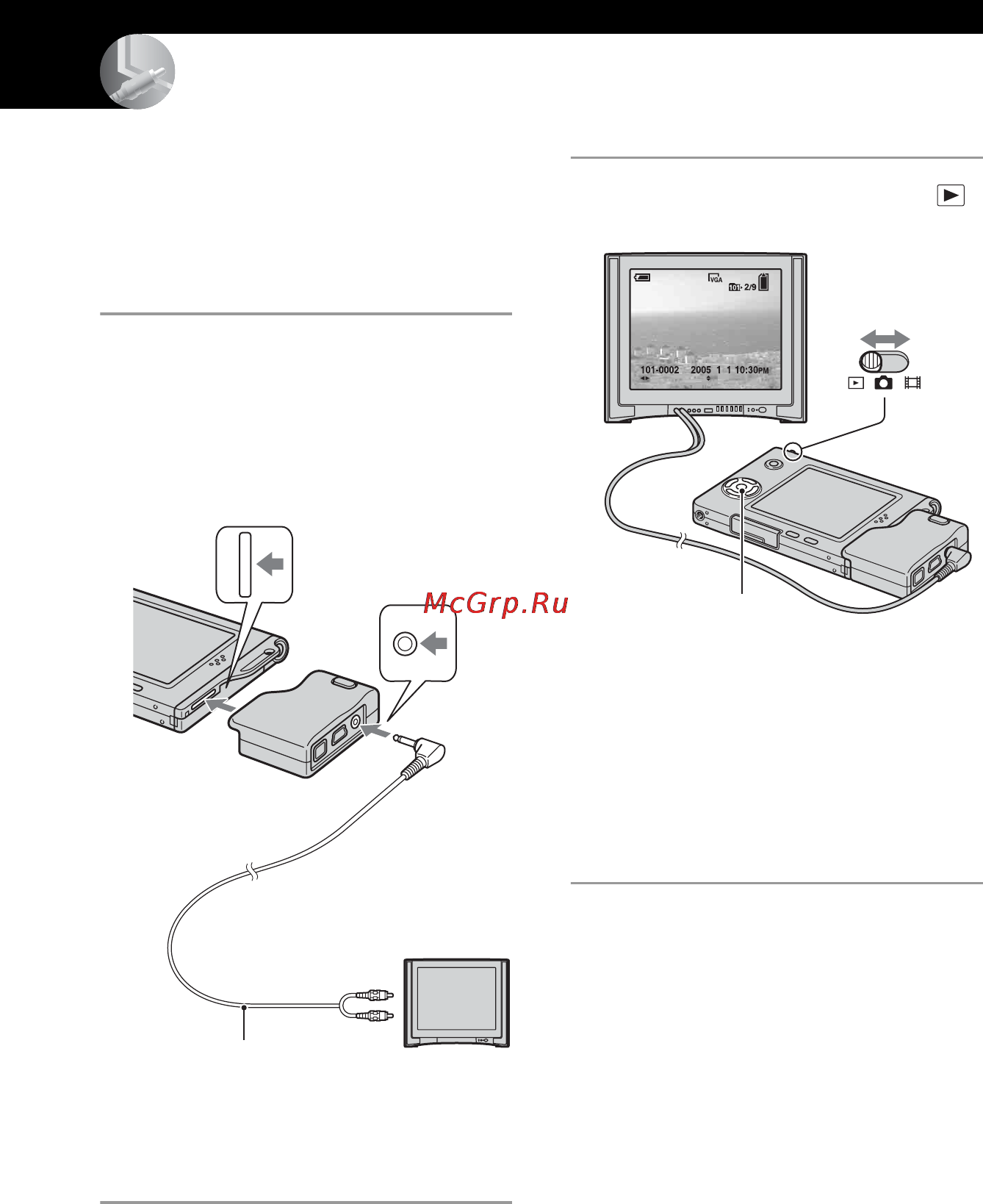 Sony DSC-T7 [184/211] Hur man ansluter kameran till en tv