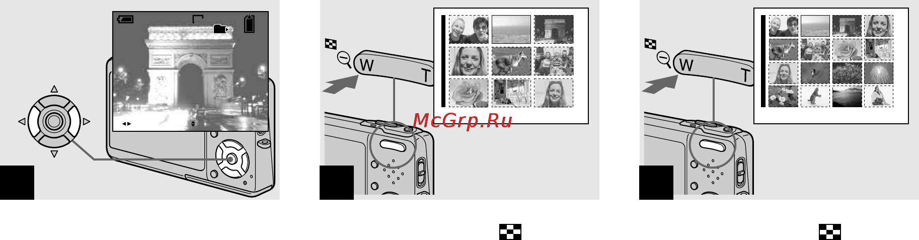 Sony DSC-T3 [48/158] Просмотр индексного экрана на девять или шестнадцать изображений
