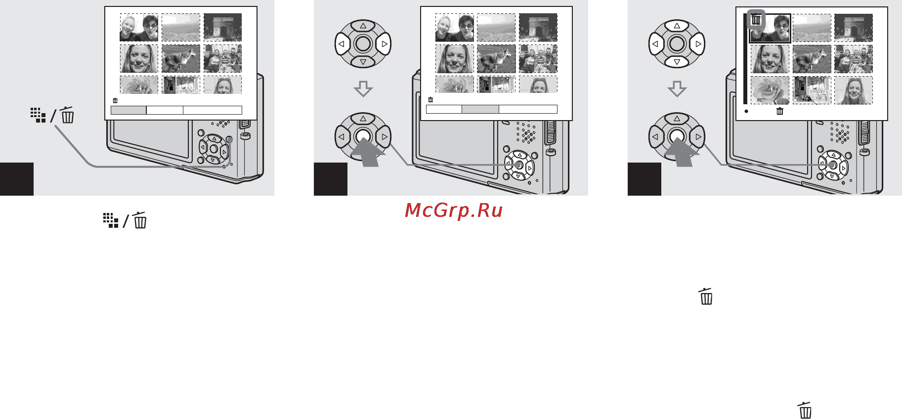 Sony DSC-T1 [174/256] Radering av bilder i indexläget med nio eller sexton bilder