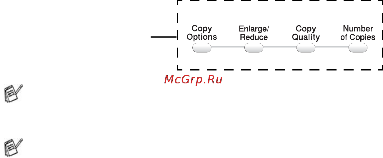 Brother DCP-110C [33/122] Использование кнопок копирования copy временные настройки