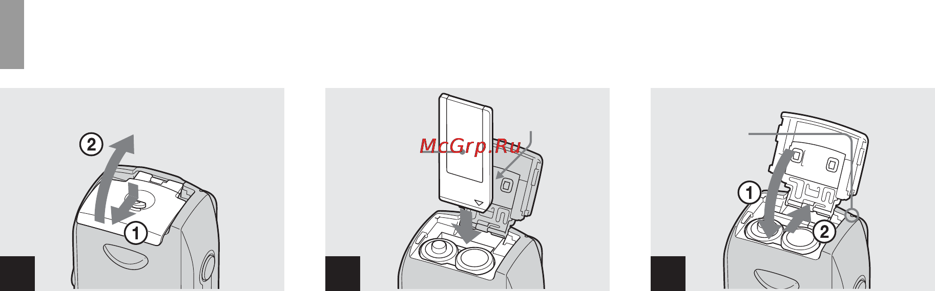 Sony DSC-P41 [20/128] Вставьте карту памяти memory stick