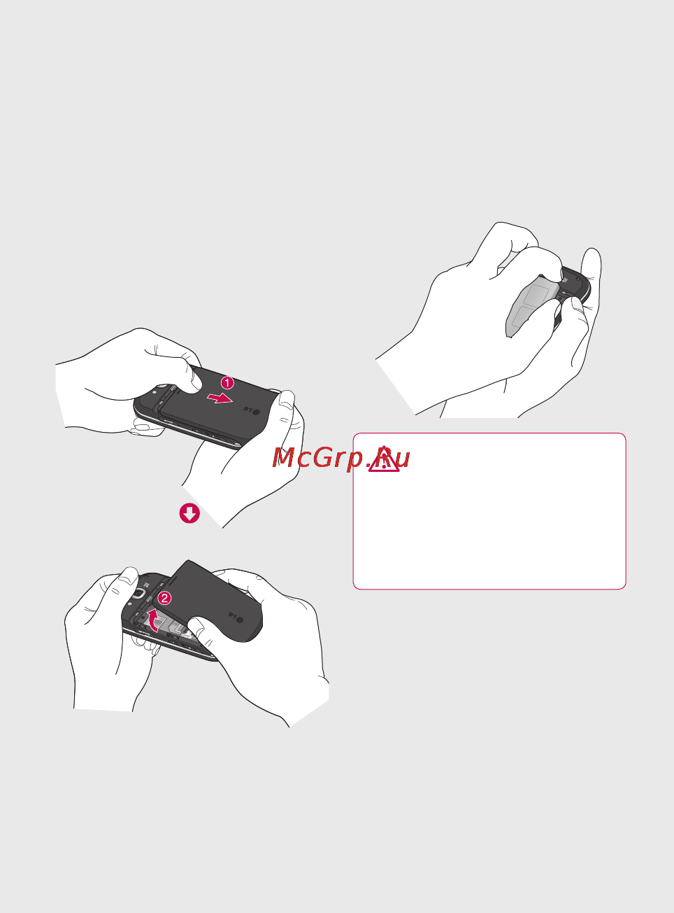 LG GW620 [11/118] Установка sim карты и аккумулятора
