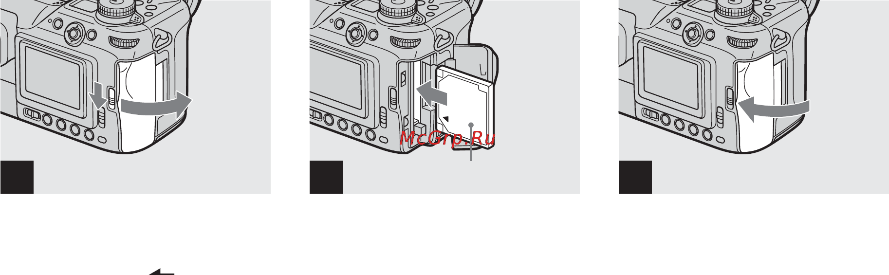 Sony DSC-F828 [24/336] Установка и извлечение карты microdrive cf