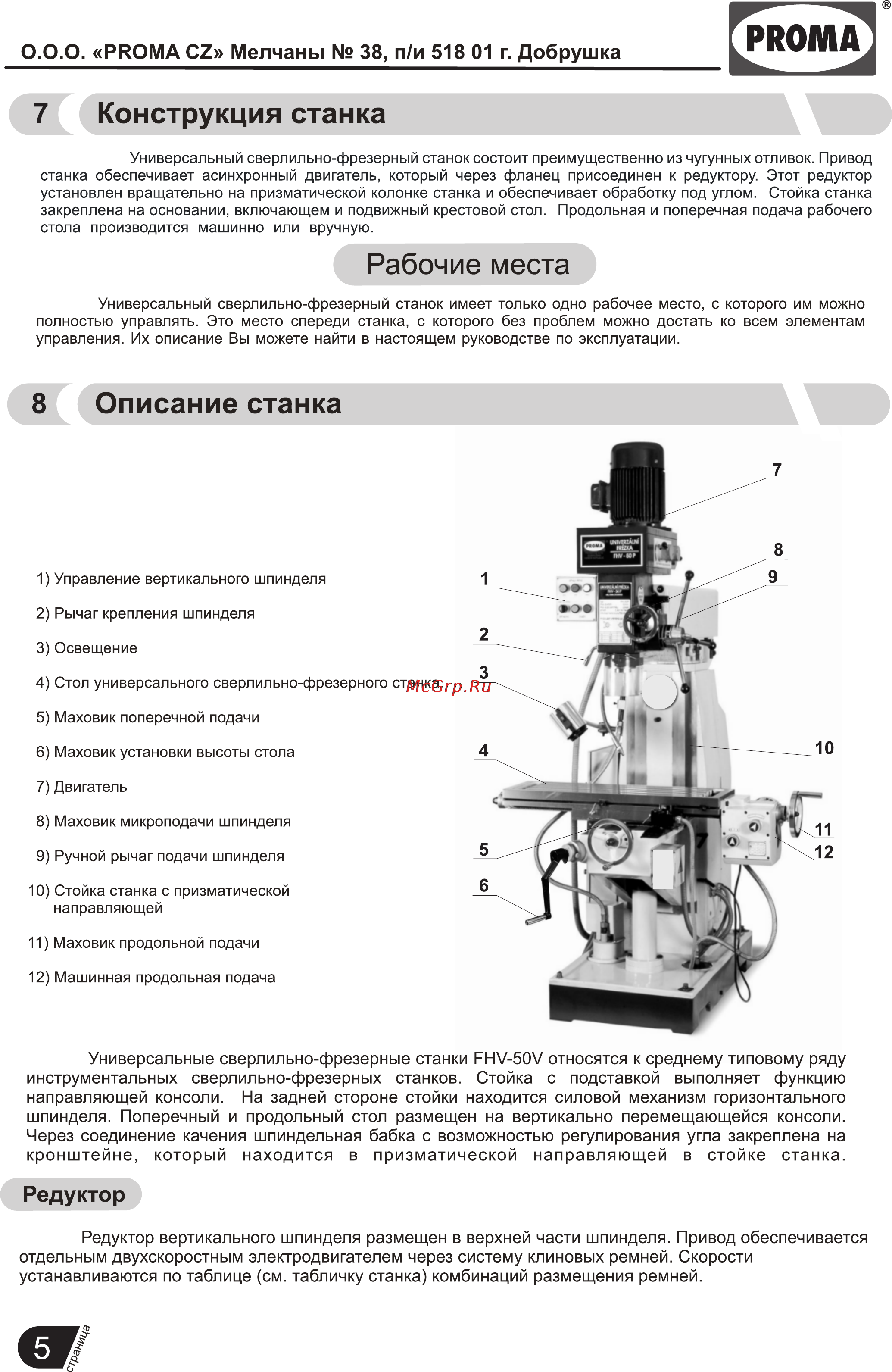Proma FHV-50V 25330052 [6/20] Страница 6