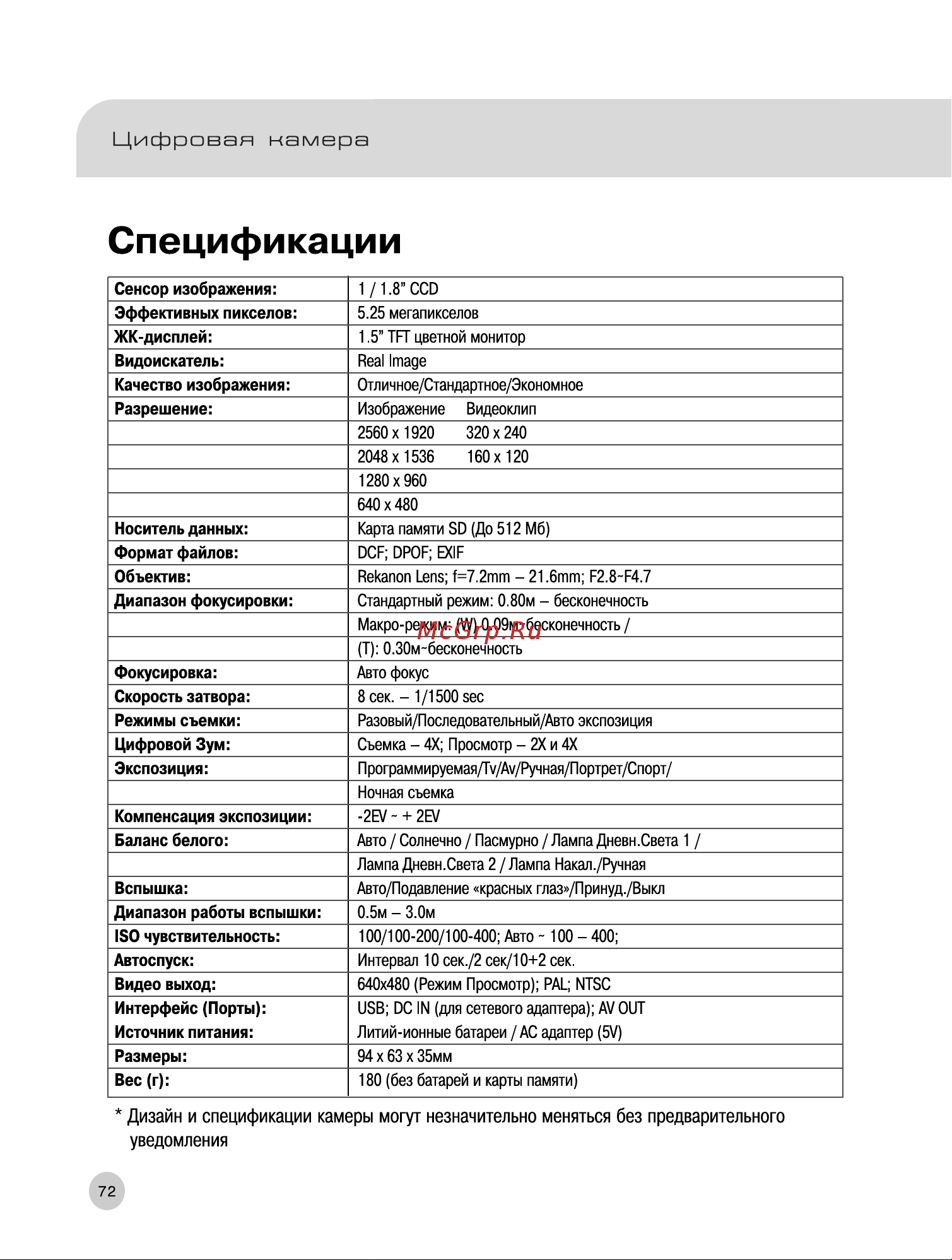 Rekam Presto T55 [73/74] Вспышка