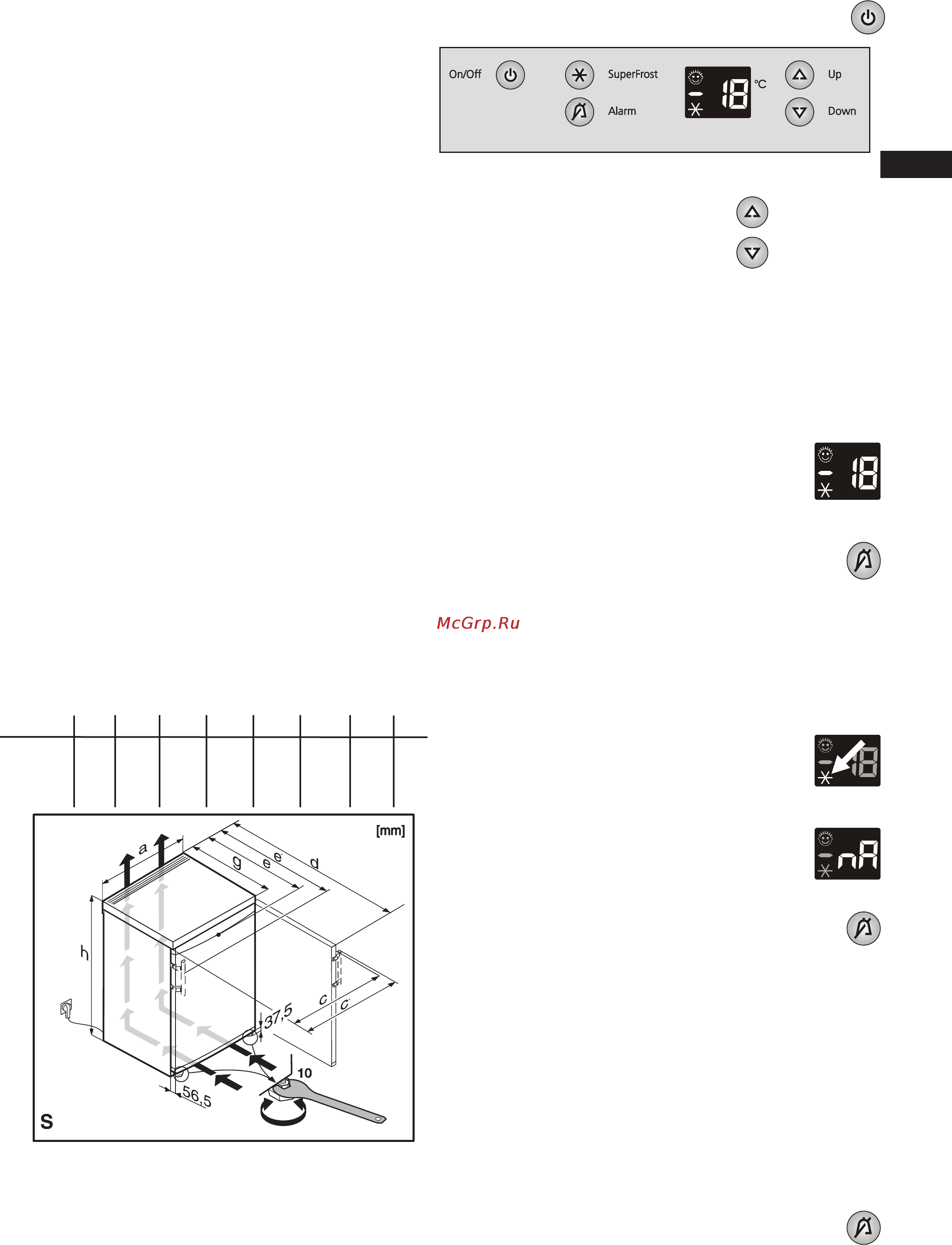 Liebherr GP 1366-22 001 [3/5] Индикатор температуры