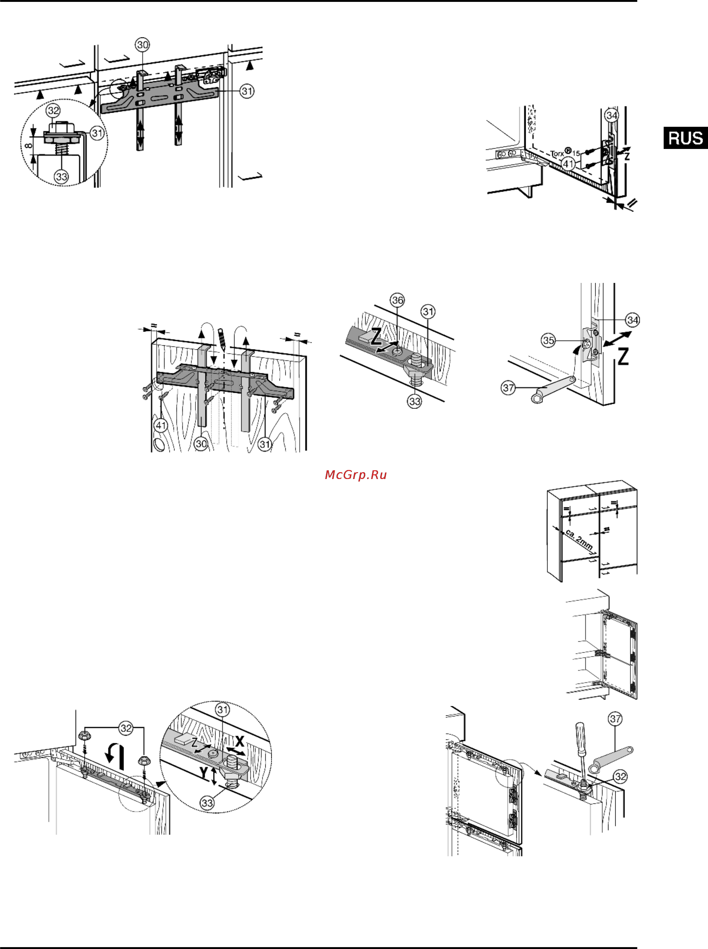 Liebherr ICBN 3066-21 [9/22] Монтаж мебельных дверец