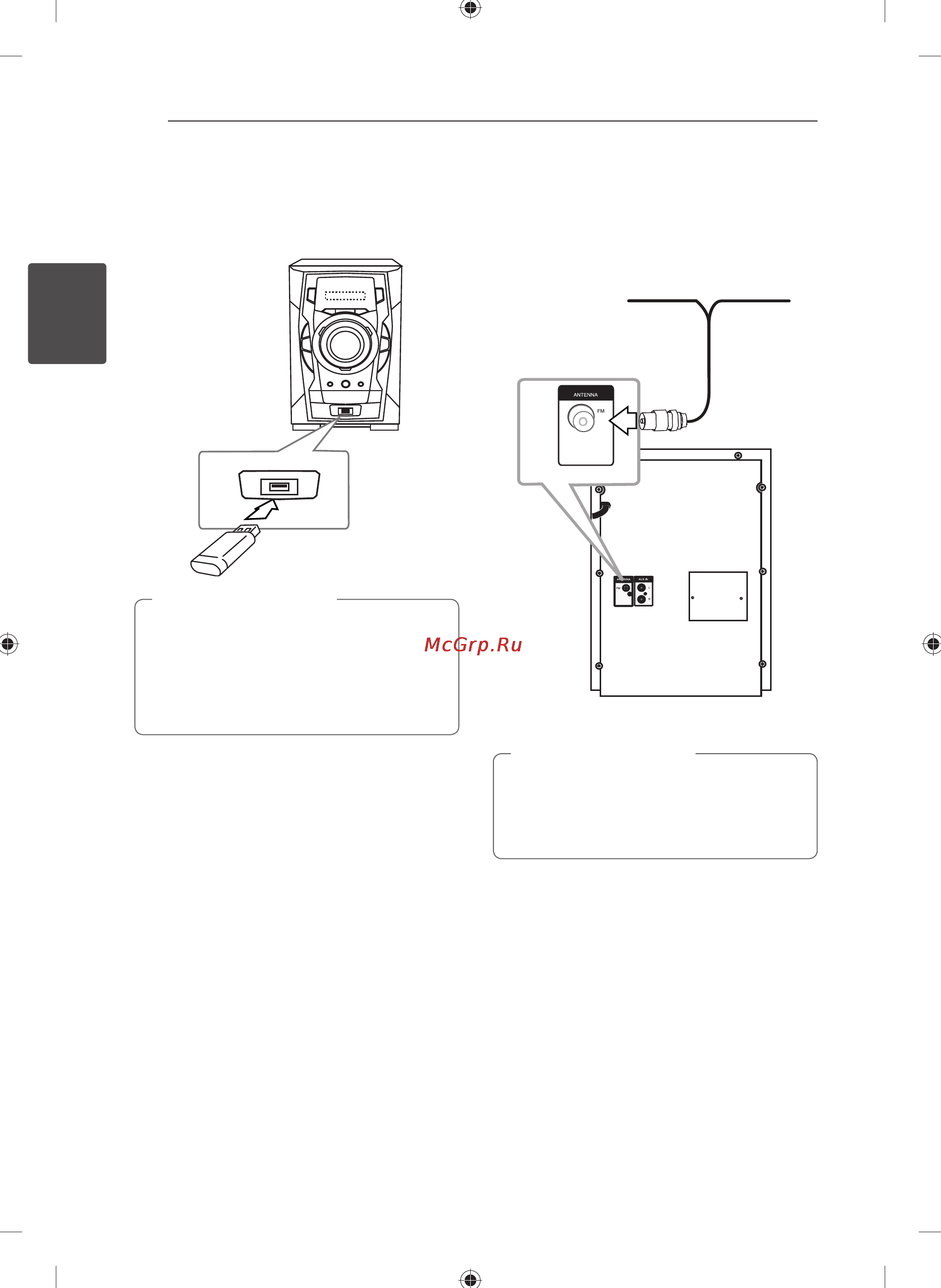 LG RAD-136B [12/24] Подключение usb