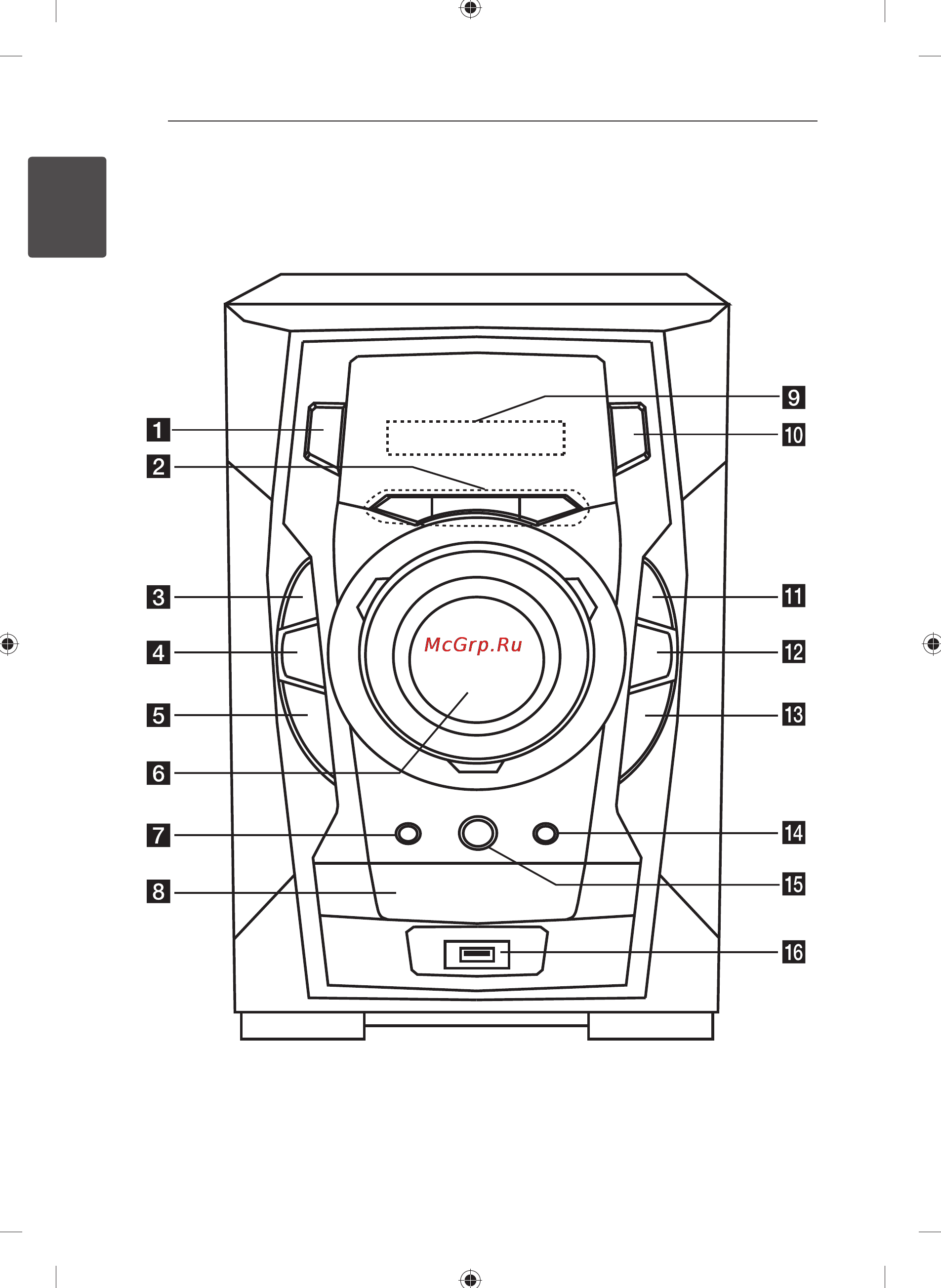 LG RAD-136B [8/24] Передняя панель