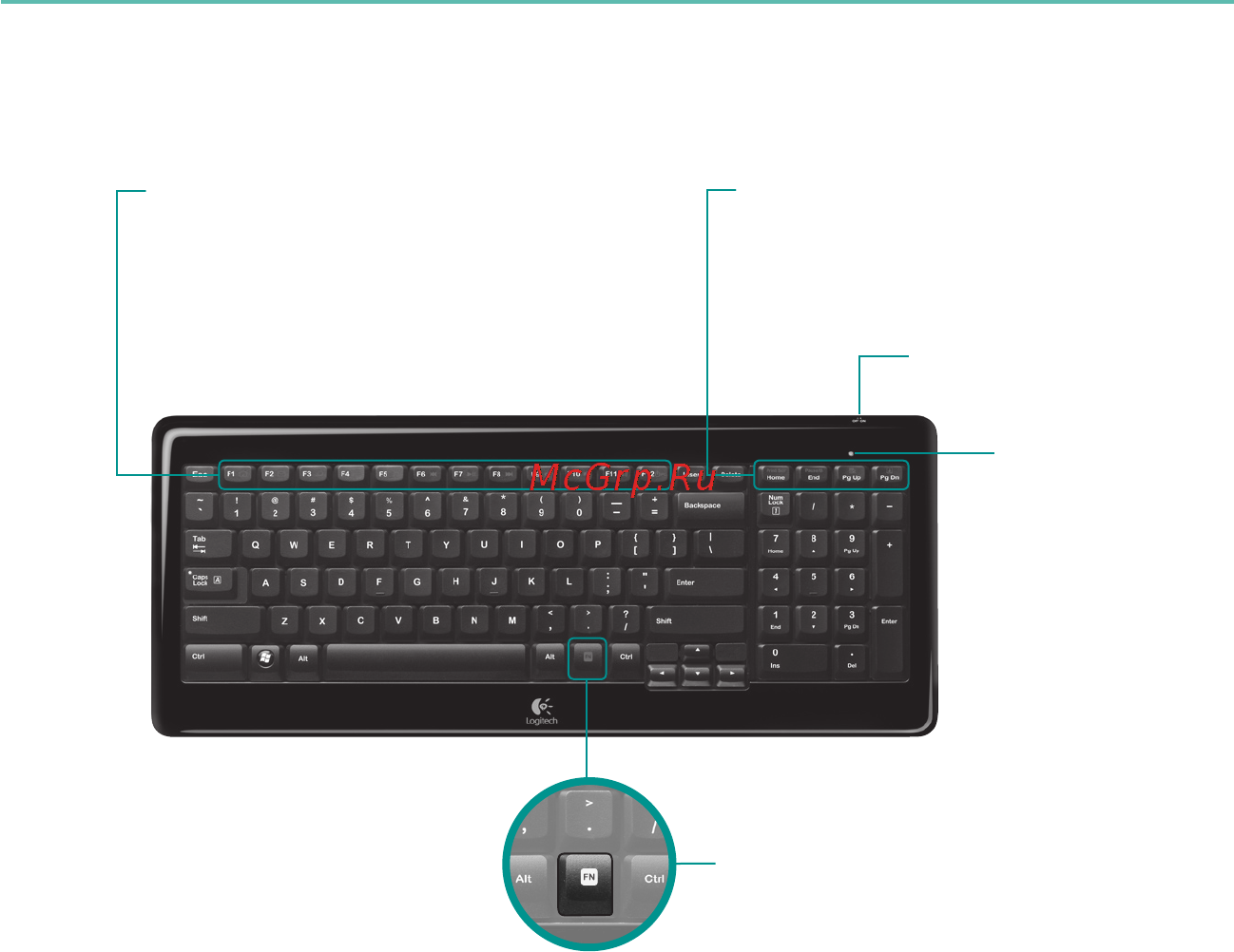 Logitech K340 (920-001992) [2/8] Руководство пользователя