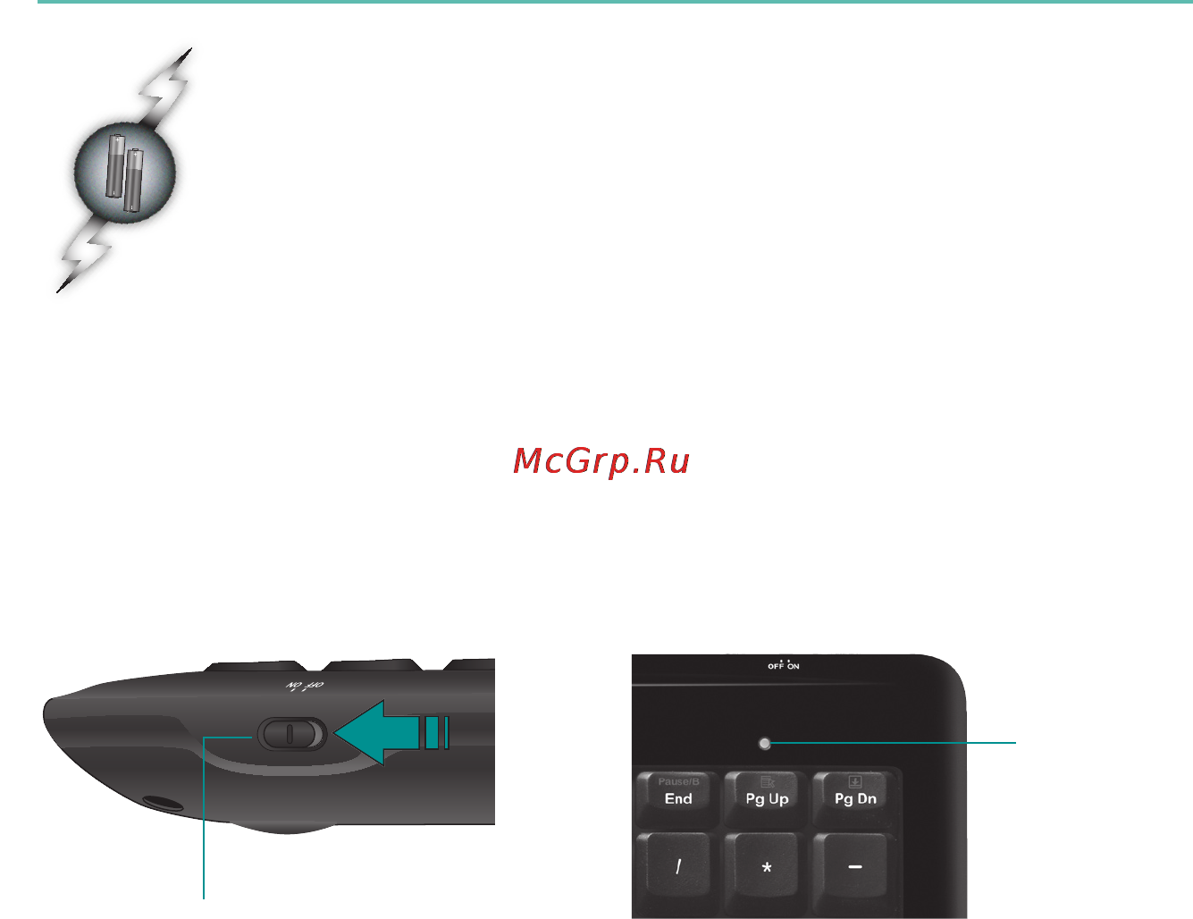 Logitech K340 (920-001992) [5/8] Как проверить уровень заряда батареи