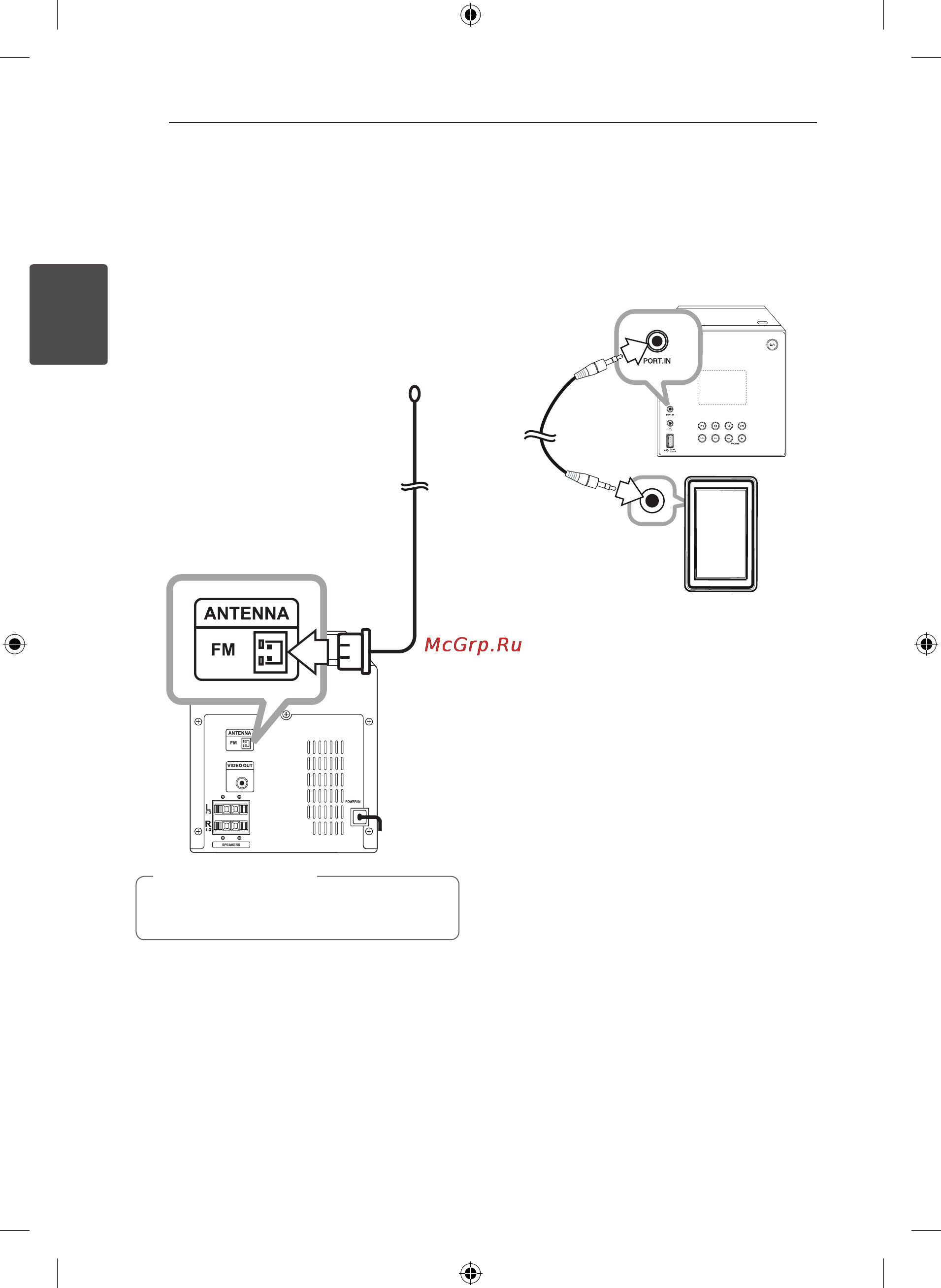 LG DM2130 [12/28] Прослушивание музыки с внешнего устройства