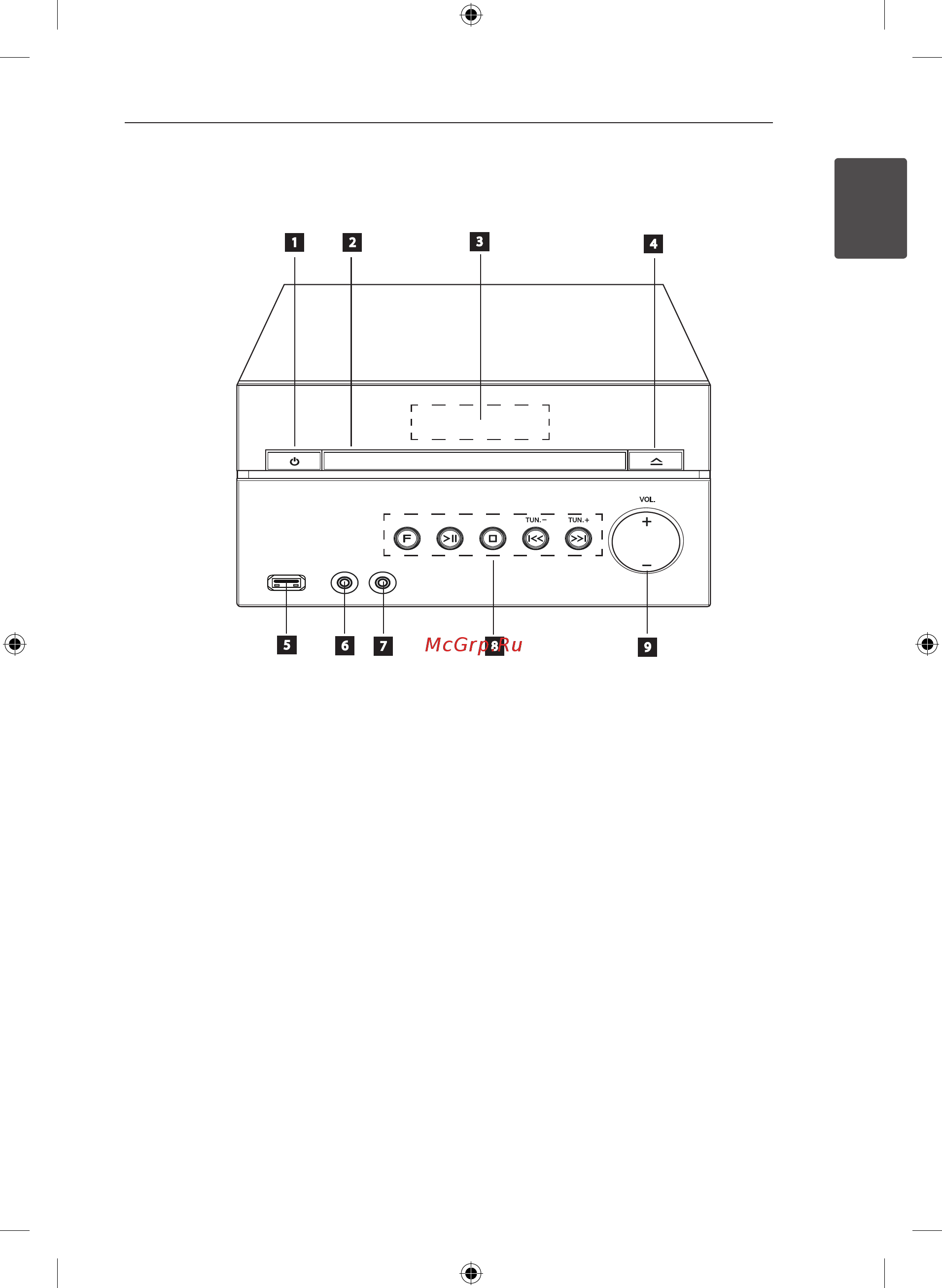 LG DM2520K [11/38] Передняя панель