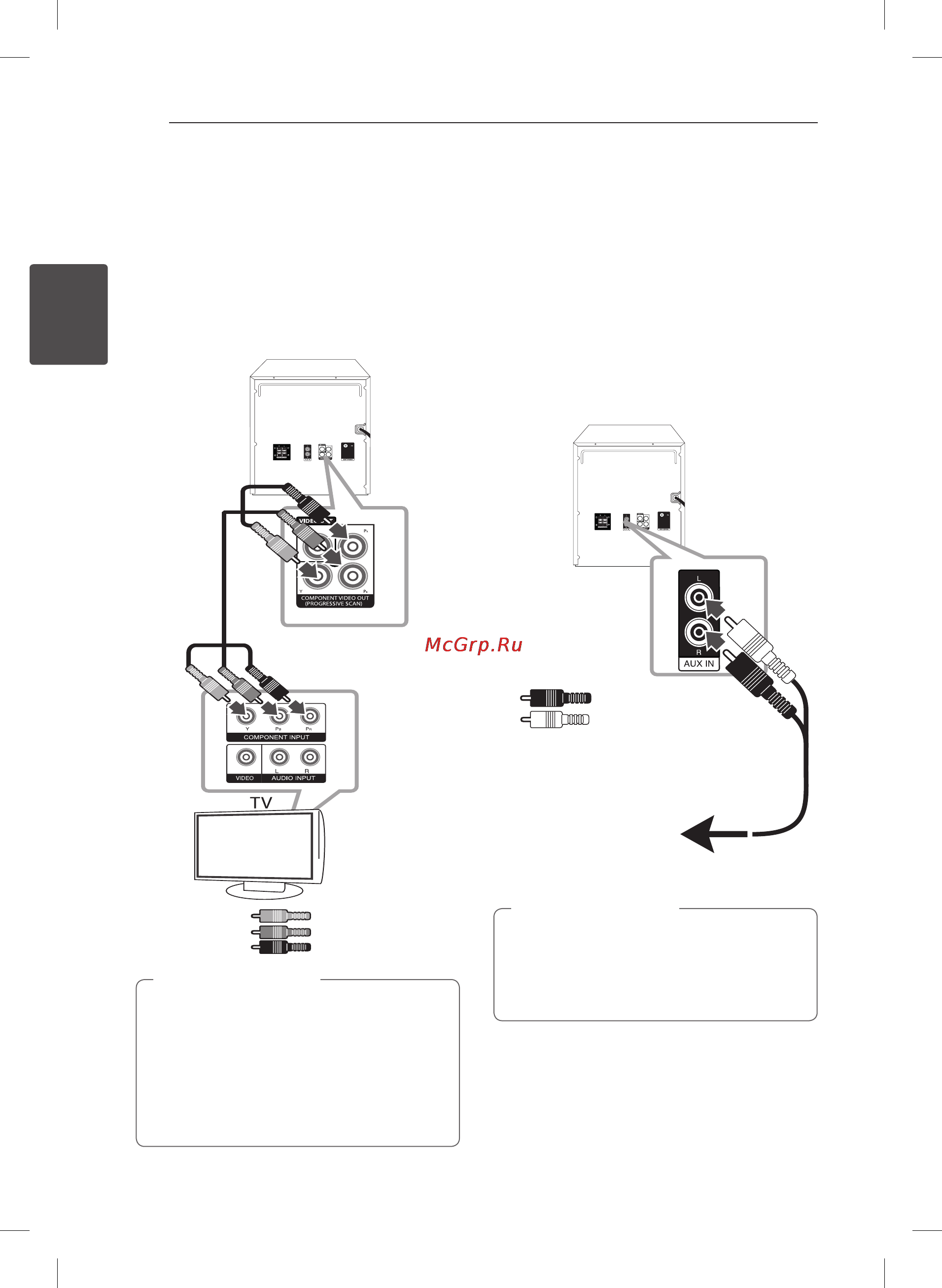LG DM5320J [16/40] Подключение к разъему aux in