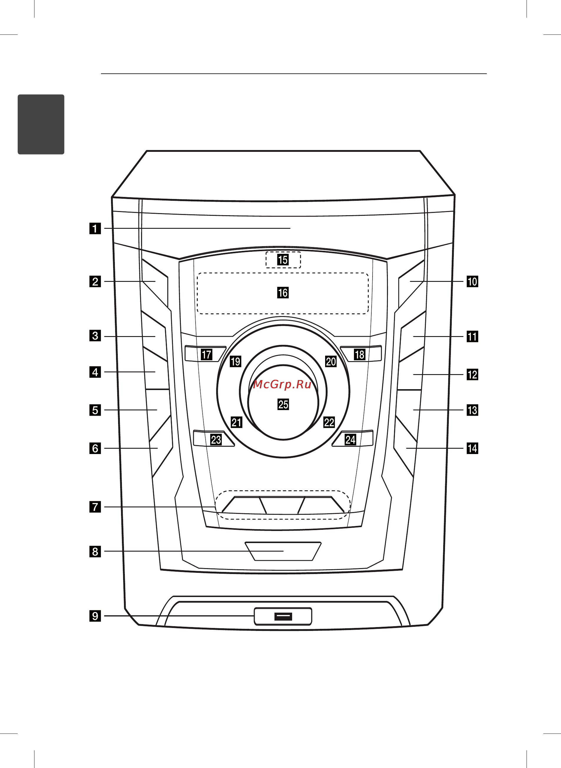 LG MCD66 [8/22] Передняя панель