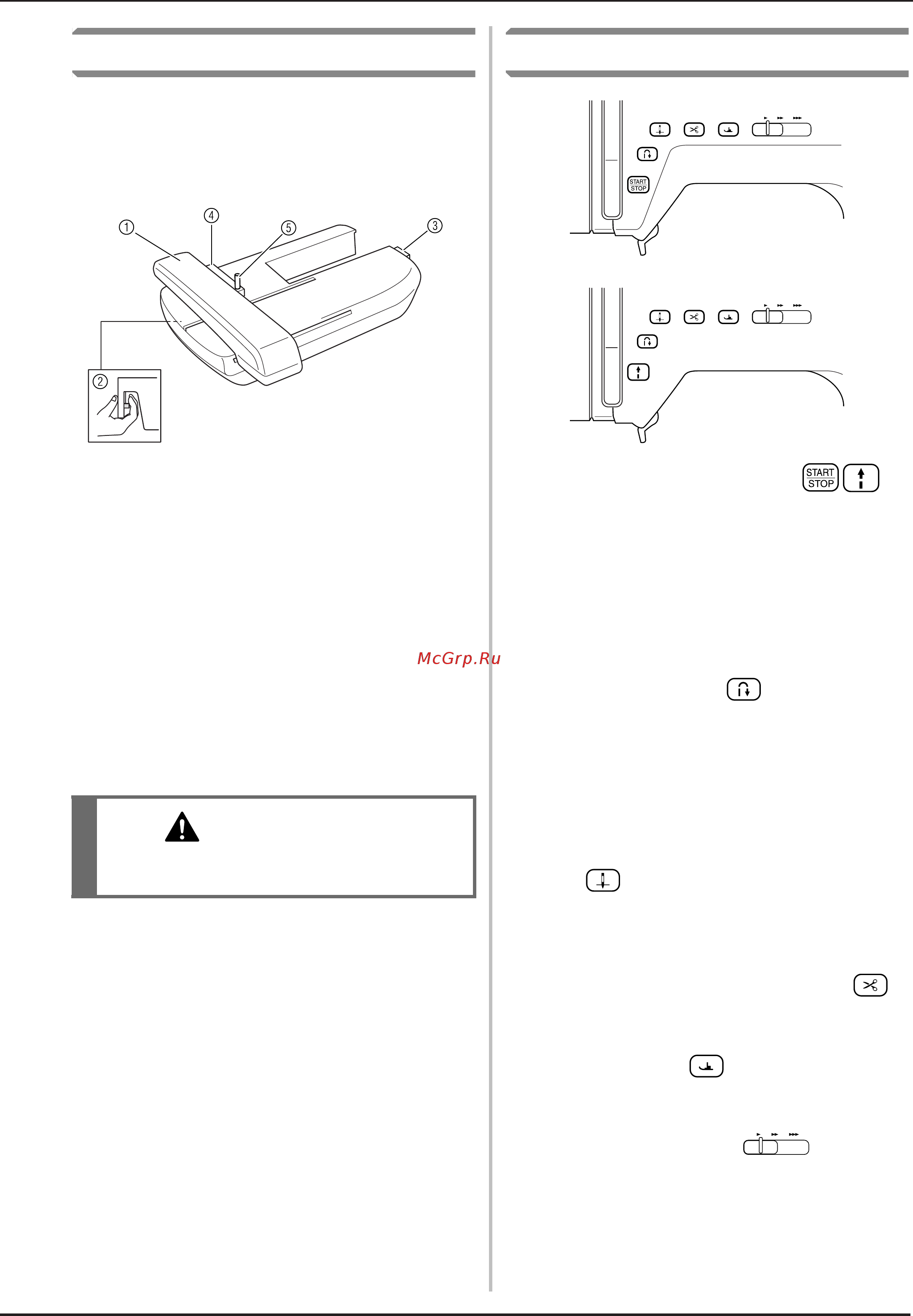 Brother INNOV-'IS NV-2200 LAURA ASHLEY [11/220] Внимание
